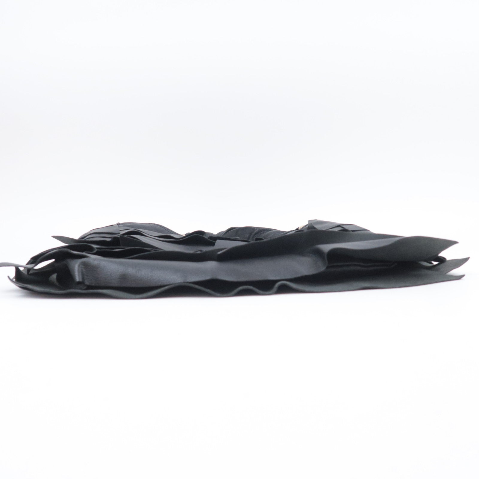 SAINT LAURENT YSL Saint-Tropez Leather Shoulder Bag Black
