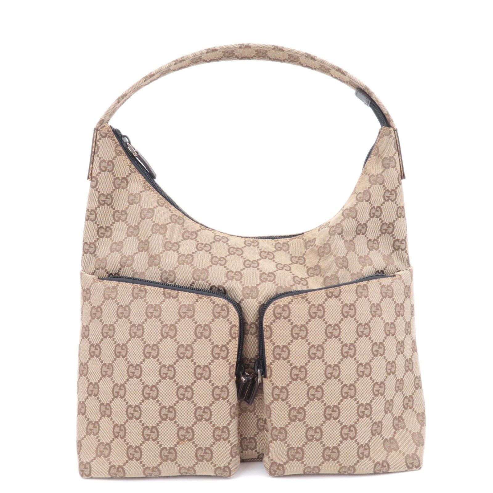 GUCCI GG Canvas Shoulder Bag Beige 001.338091553