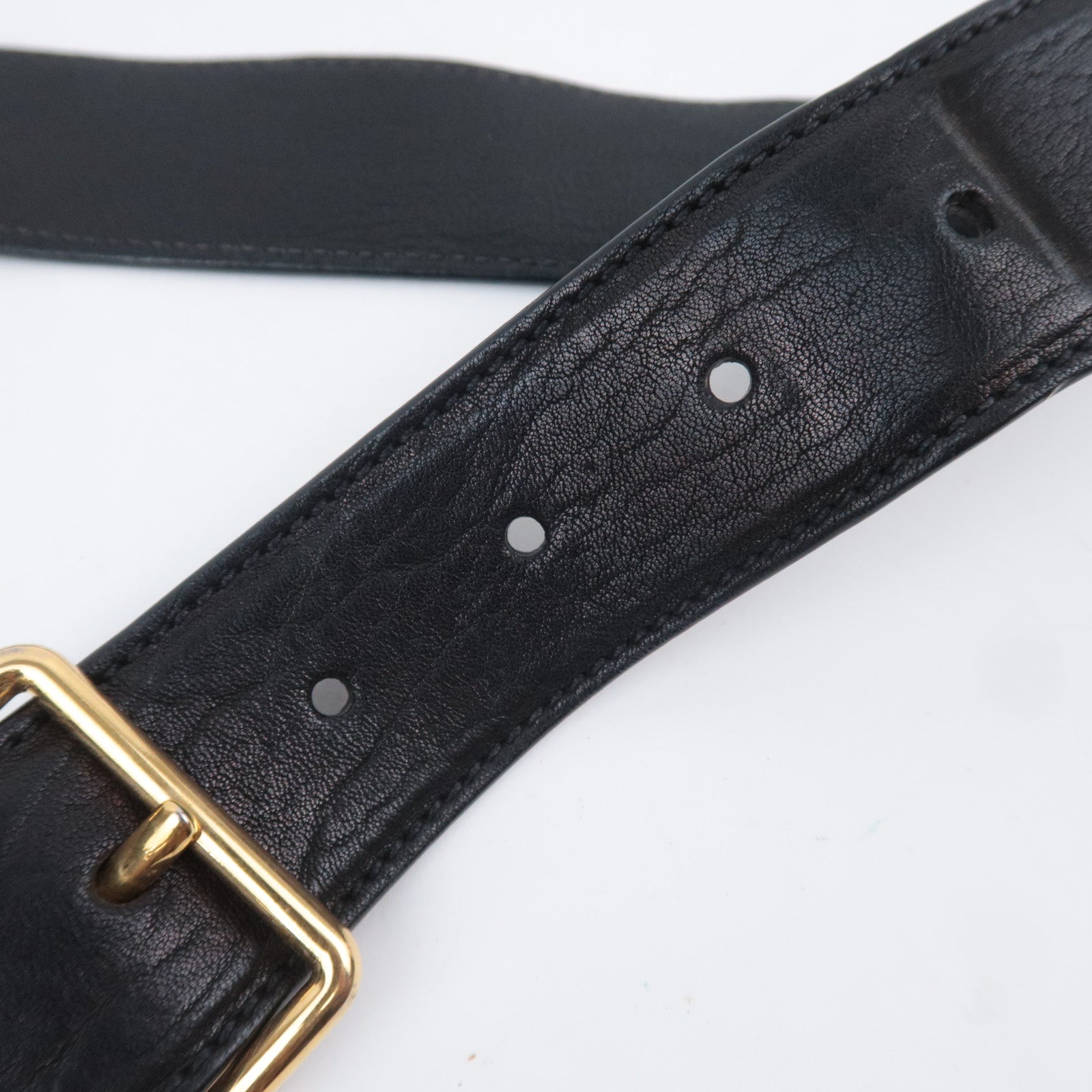 MIU MIU Biker Shoulder Bag Denim Leather Navy