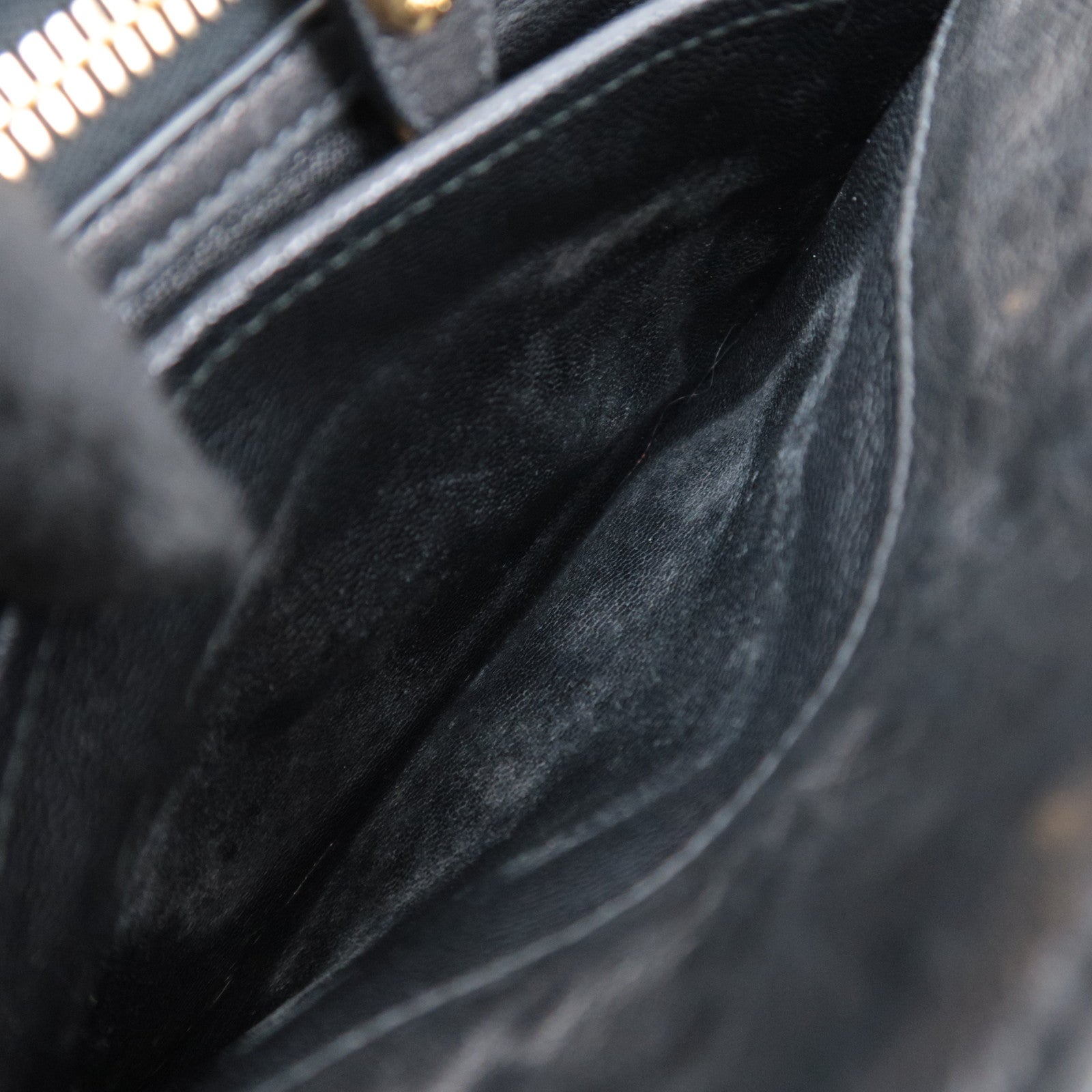 MIU MIU Biker Shoulder Bag Denim Leather Navy