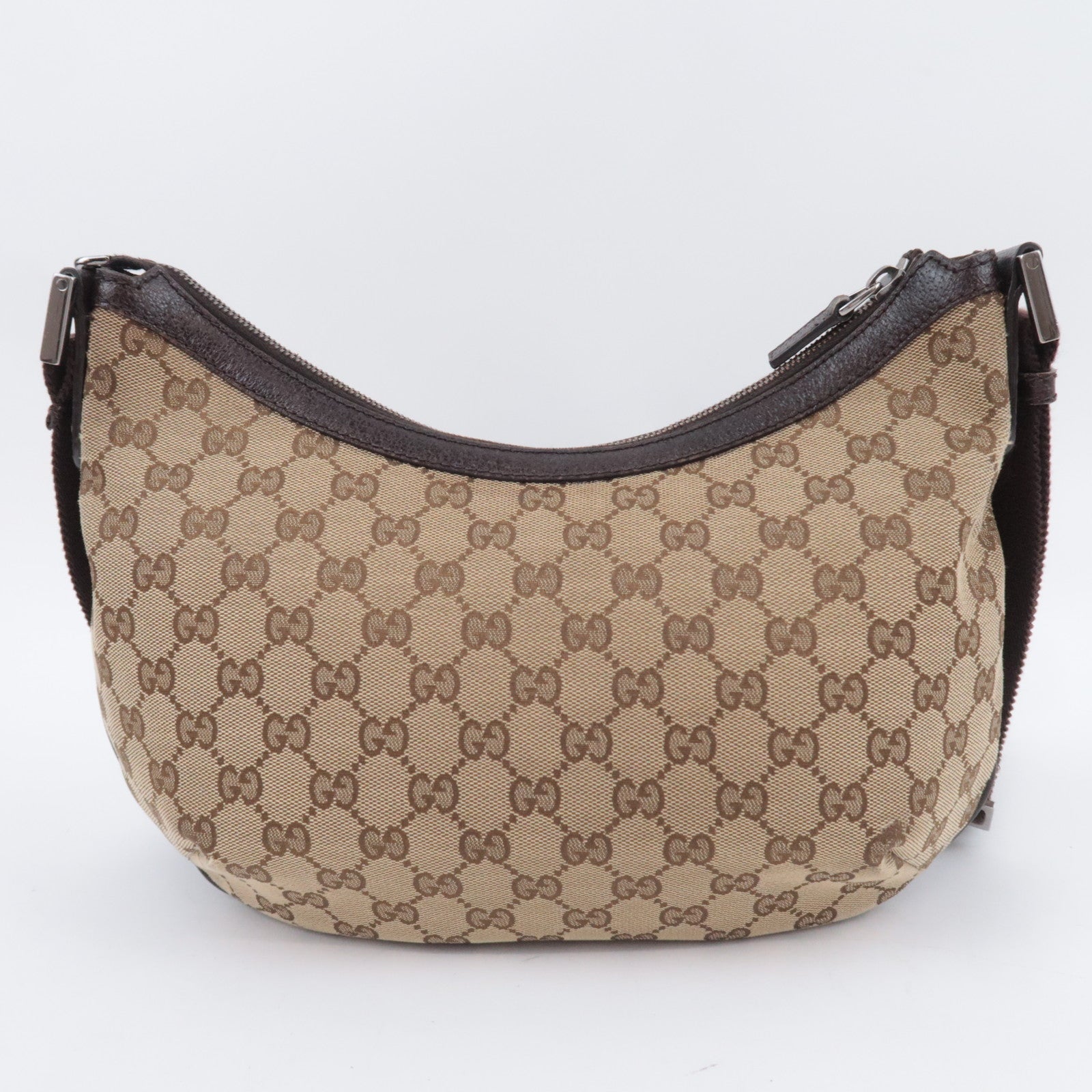 GUCCI GG Canvas Shoulder Bag Beige 181092