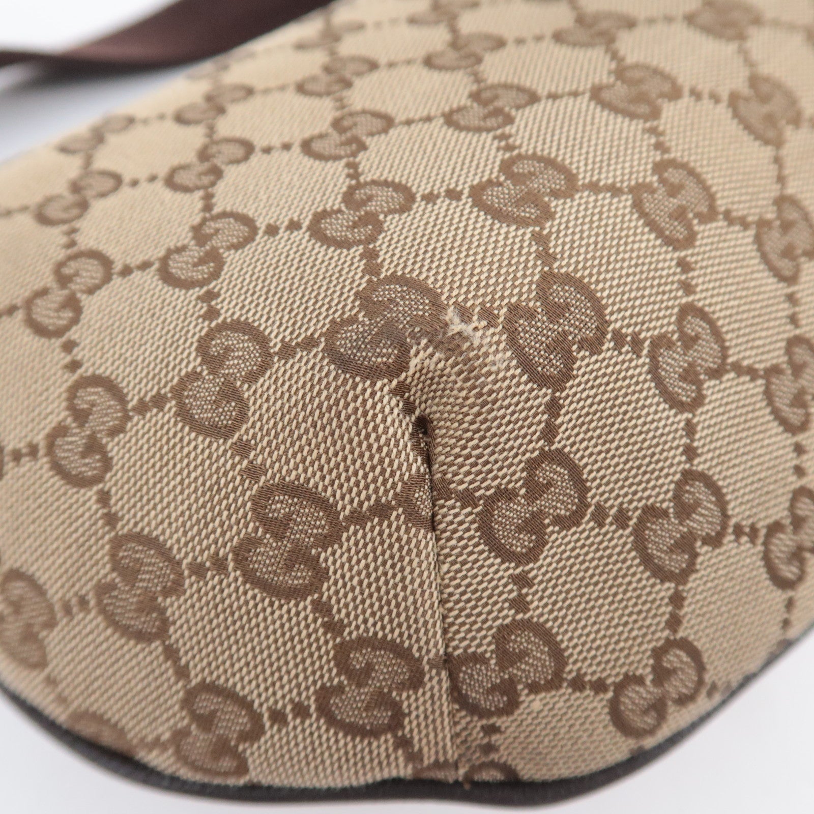 GUCCI GG Canvas Shoulder Bag Beige 181092