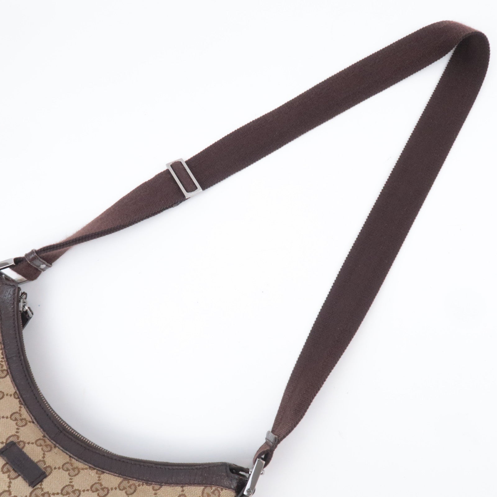 GUCCI GG Canvas Shoulder Bag Beige 181092