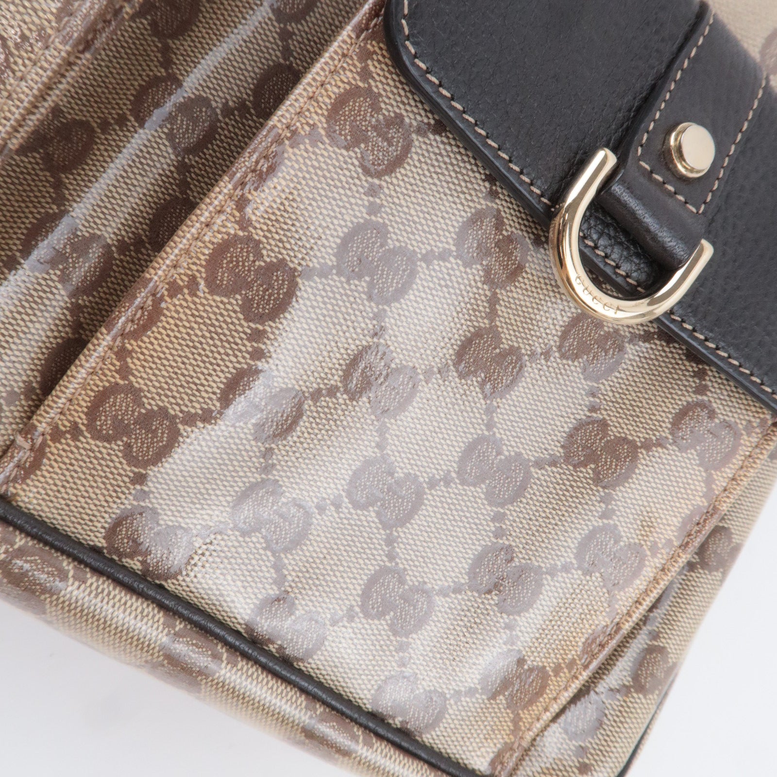 GUCCI Abby GG Crystal Shoulder Bag Beige 293581