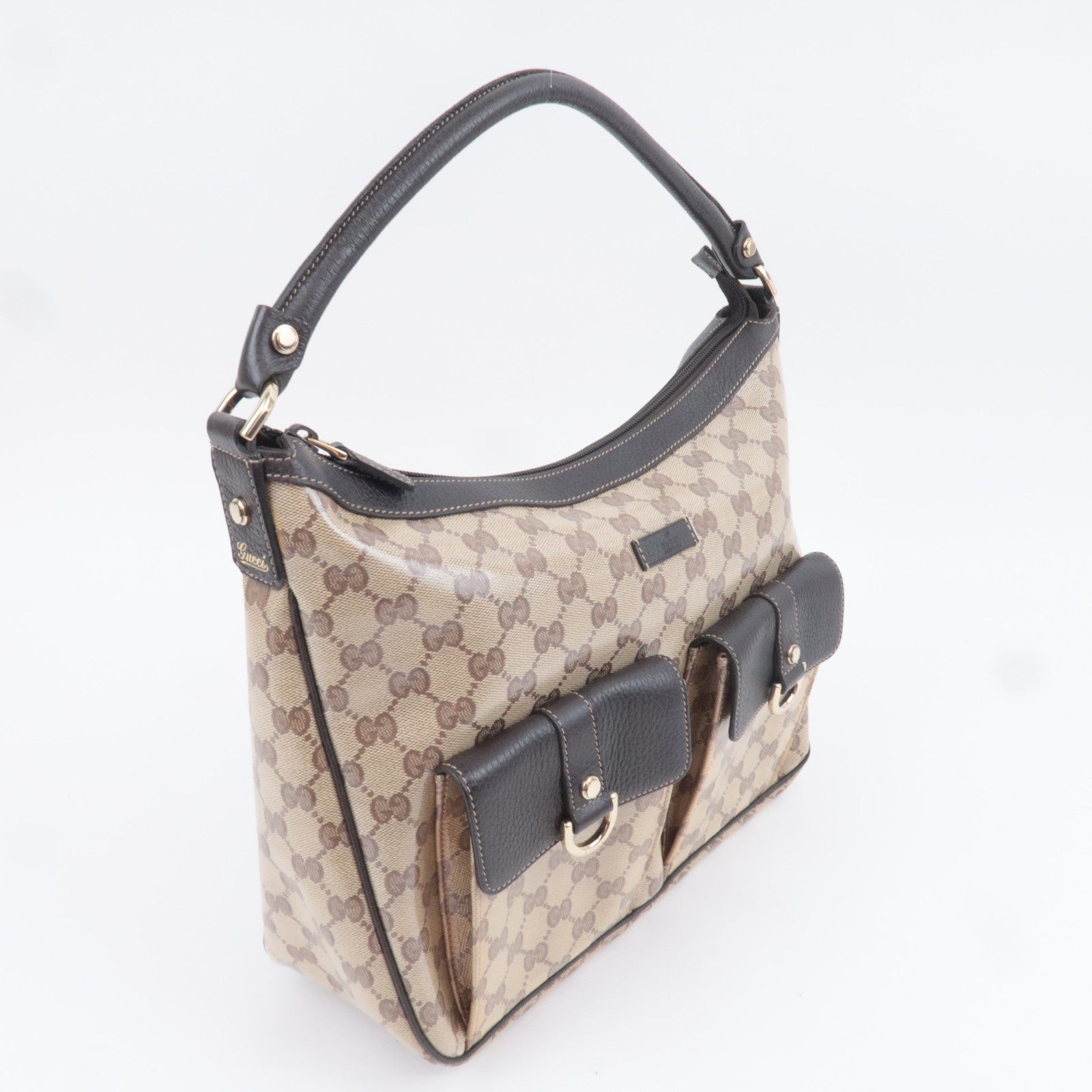 GUCCI Abby GG Crystal Shoulder Bag Beige 293581