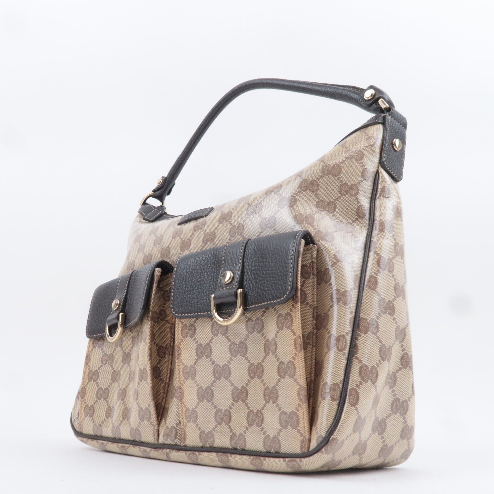 GUCCI Abby GG Crystal Shoulder Bag Beige 293581