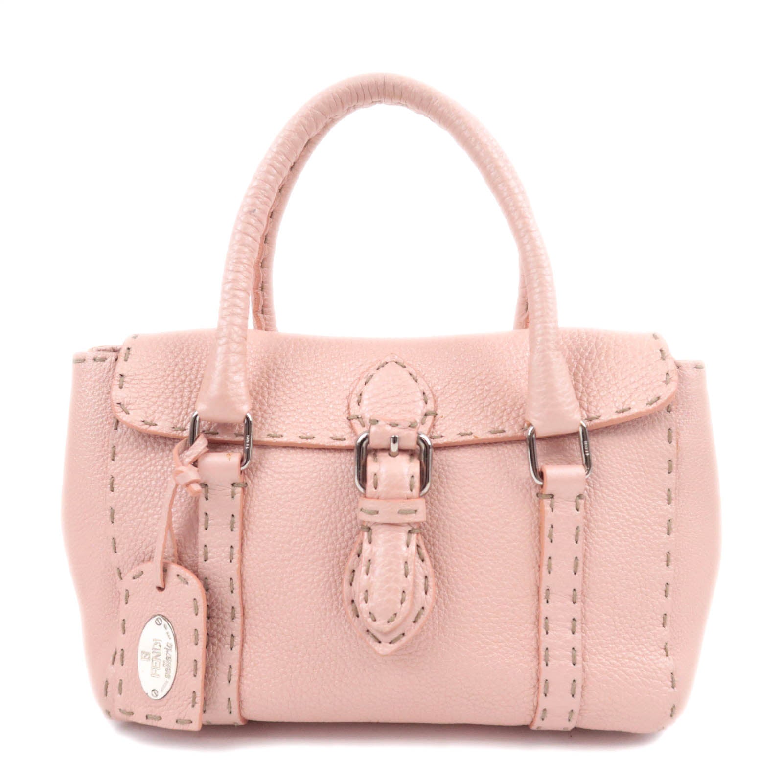 FENDI Selleria Mini Linda Leather Handbag 8BR48691580