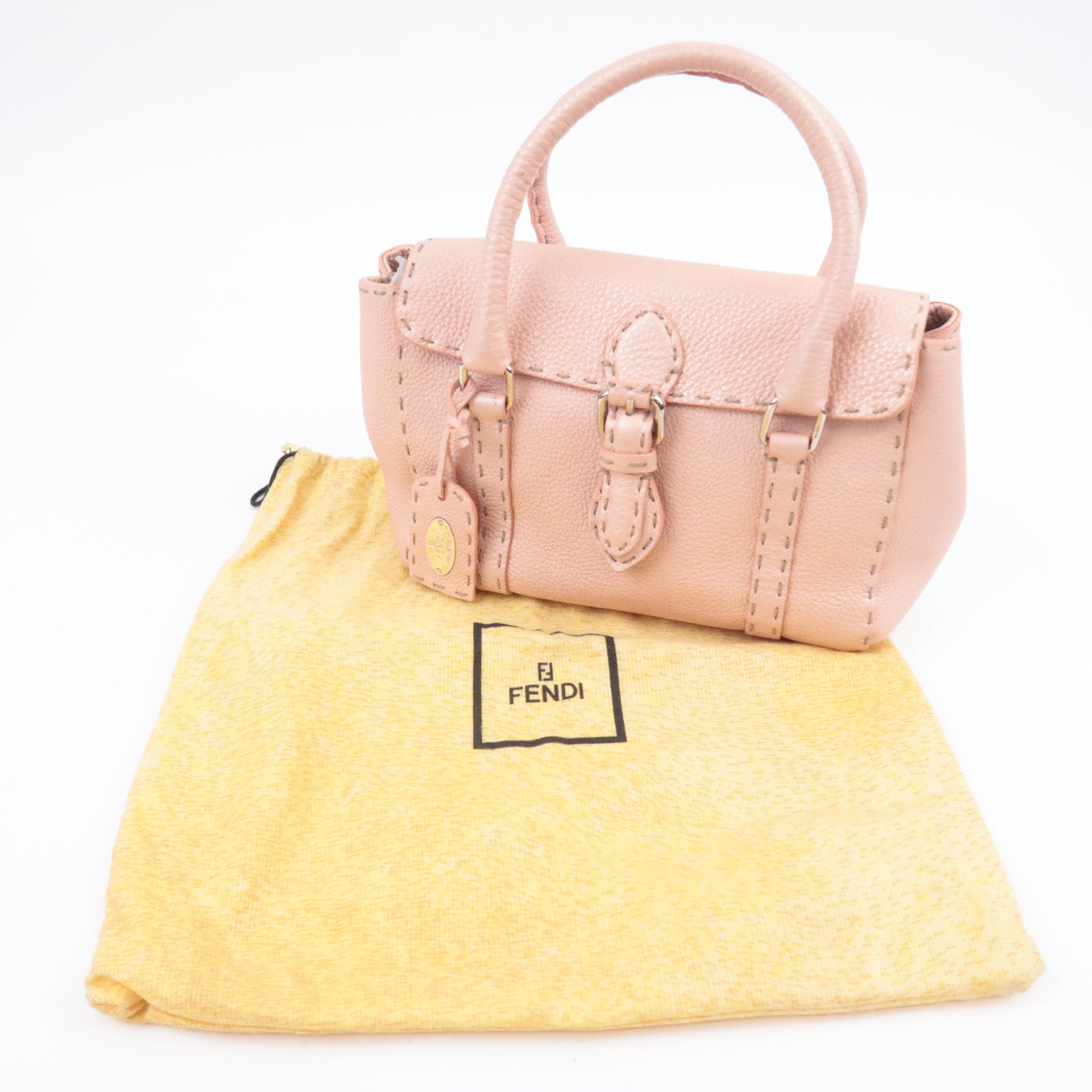 FENDI Selleria Mini Linda Leather Handbag 8BR486