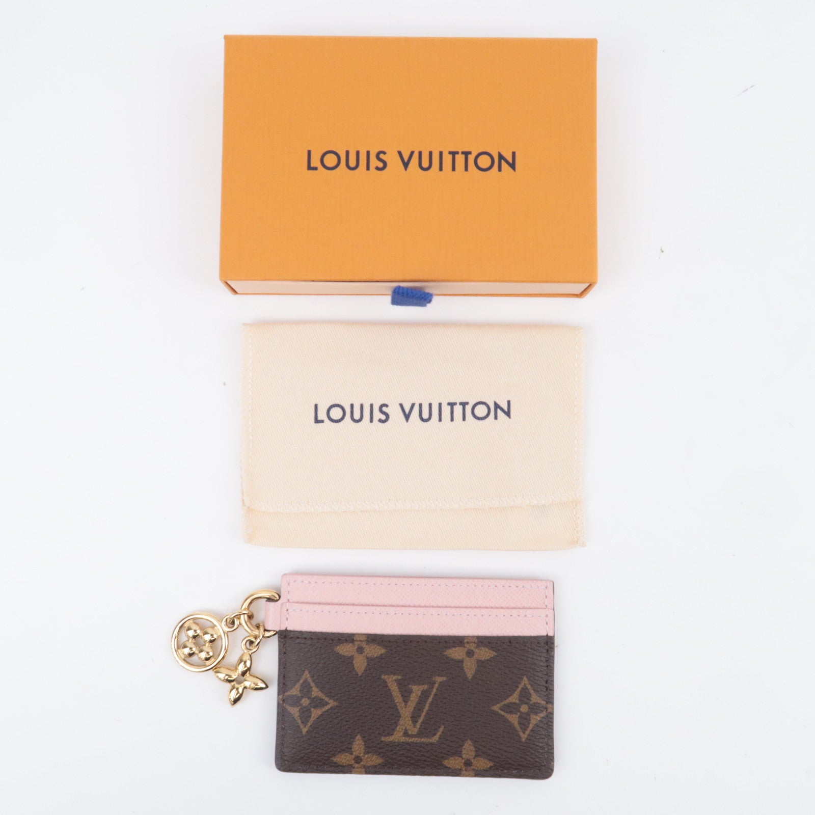 Louis Vuitton Monogram Porte Carte LV Charm Card Case M82739
