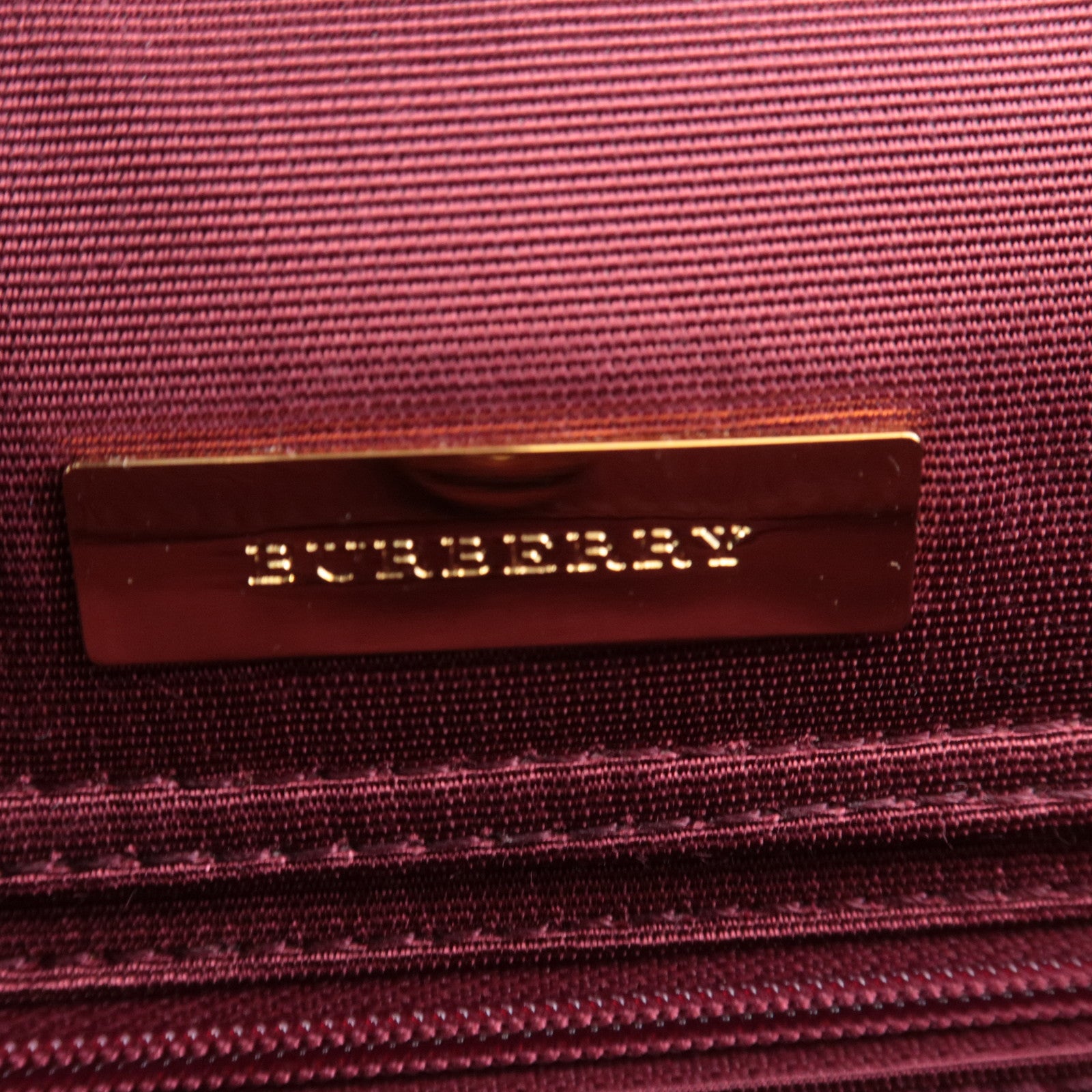 BURBERRY Nova Plaid Canvas Shoulder Bag Bordeaux