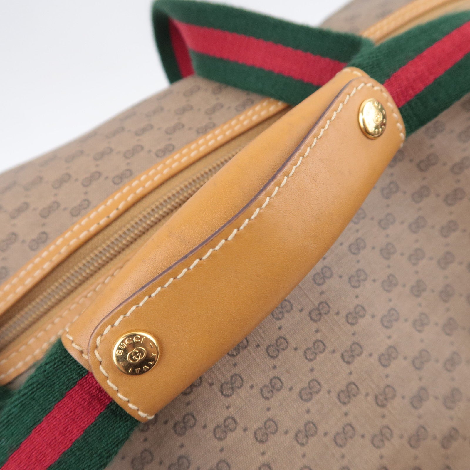 GUCCI Old Gucci Sherry Micro GG PVC Boston Bag 012.39.0079
