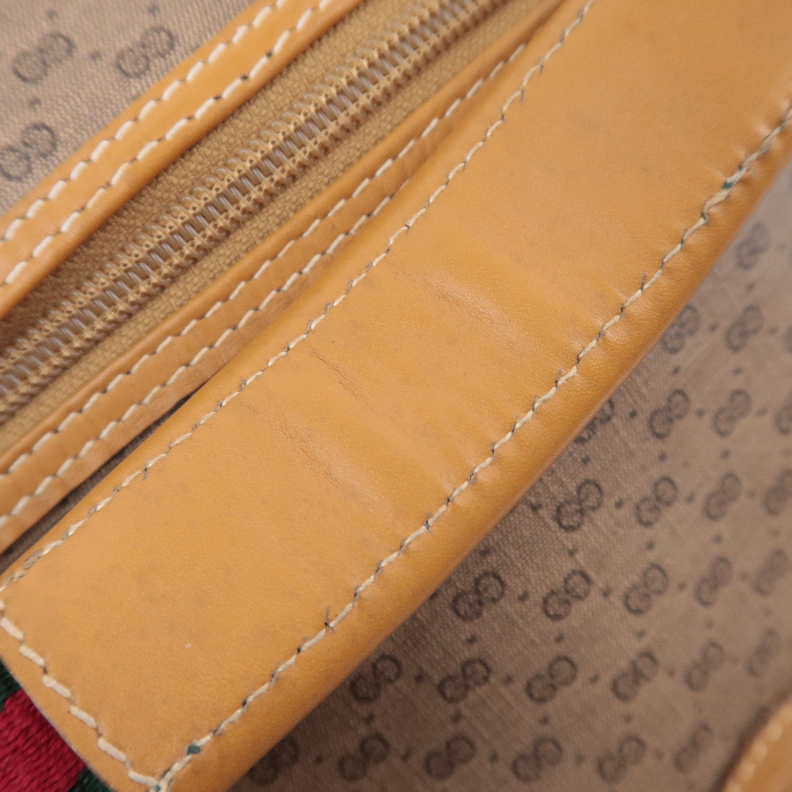 GUCCI Old Gucci Sherry Micro GG PVC Boston Bag 012.39.0079