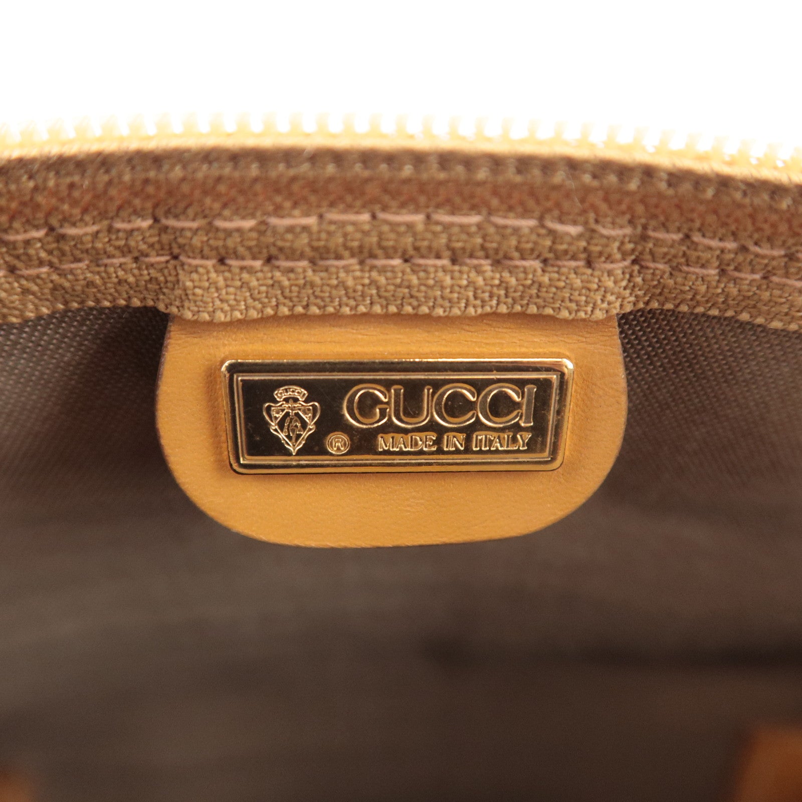 GUCCI Old Gucci Sherry Micro GG PVC Boston Bag 012.39.0079