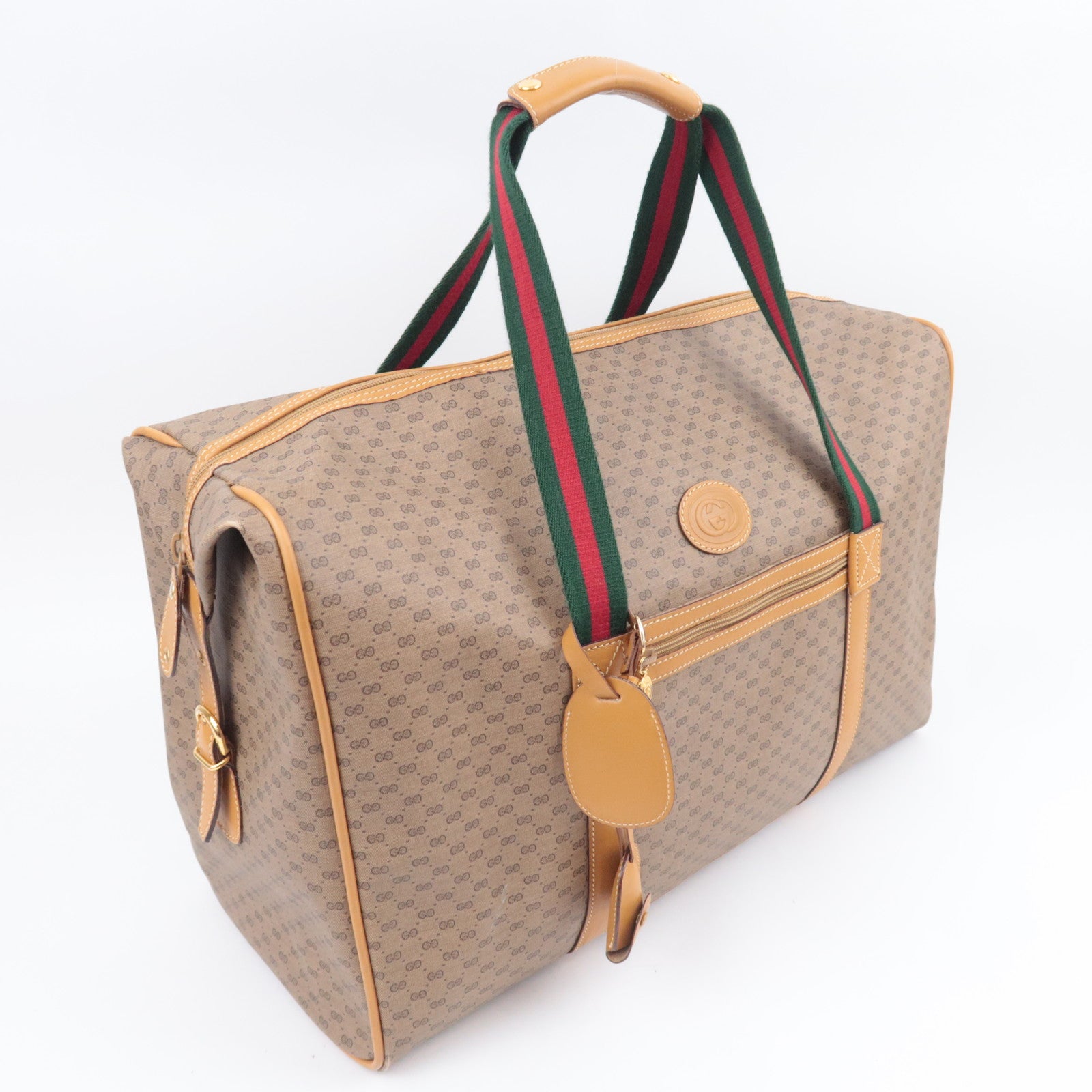 GUCCI Old Gucci Sherry Micro GG PVC Boston Bag 012.39.0079