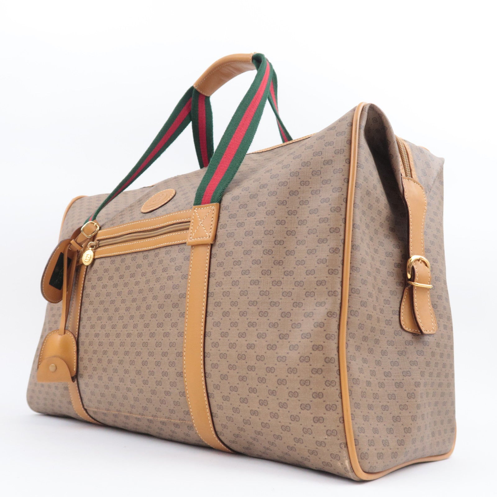 GUCCI Old Gucci Sherry Micro GG PVC Boston Bag 012.39.0079