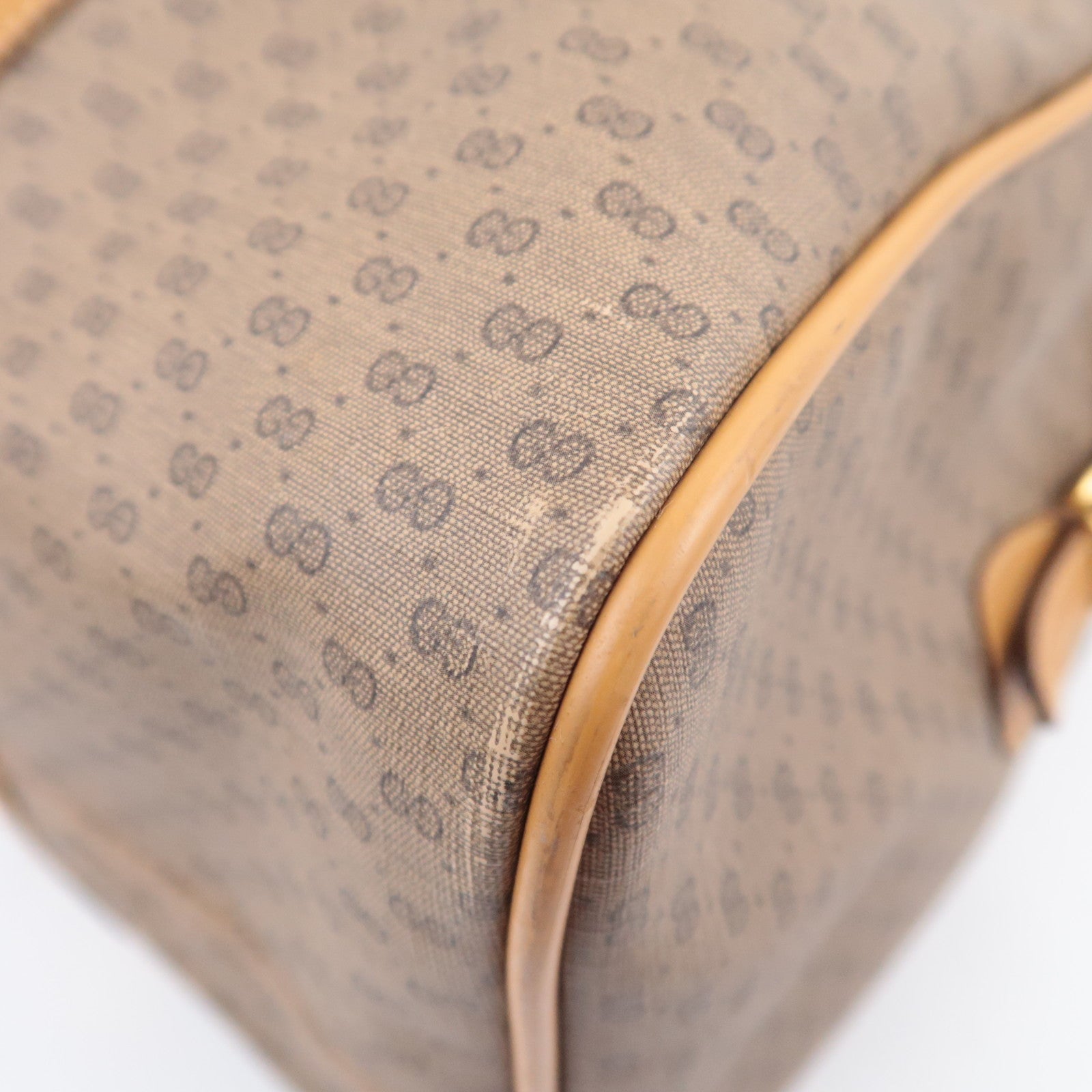 GUCCI Old Gucci Sherry Micro GG PVC Boston Bag 012.39.0079