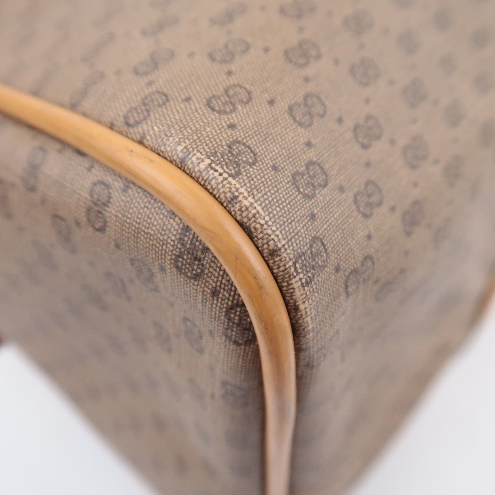 GUCCI Old Gucci Sherry Micro GG PVC Boston Bag 012.39.0079