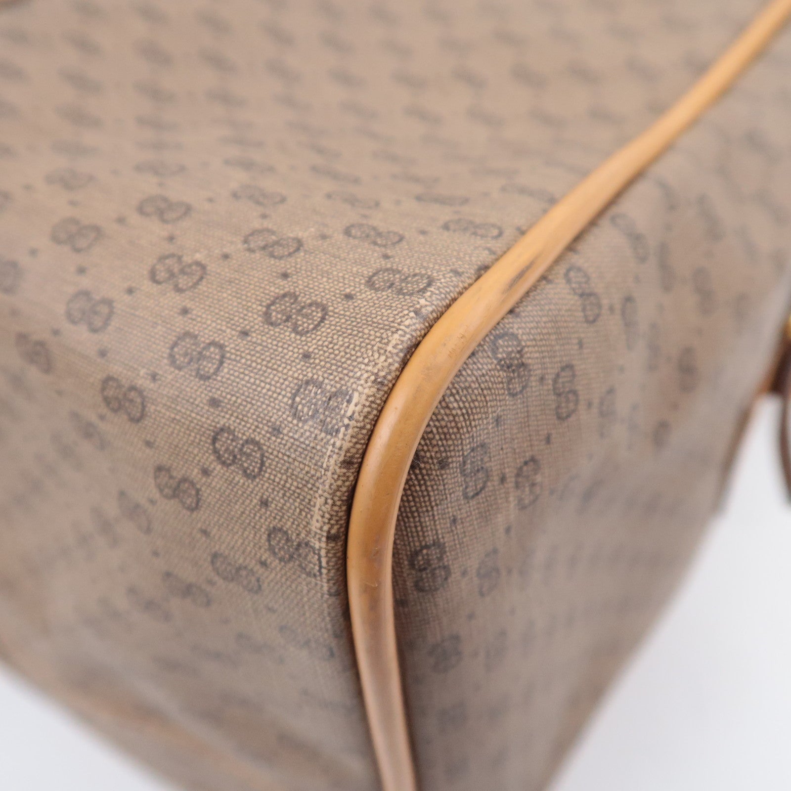 GUCCI Old Gucci Sherry Micro GG PVC Boston Bag 012.39.0079