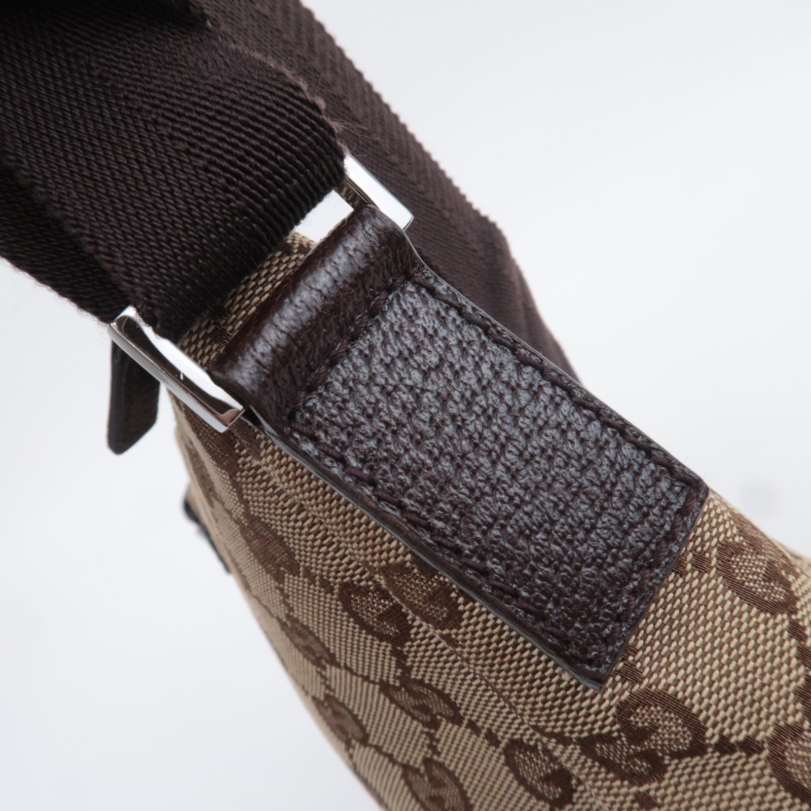 GUCCI GG Canvas Shoulder Bag Beige 114273