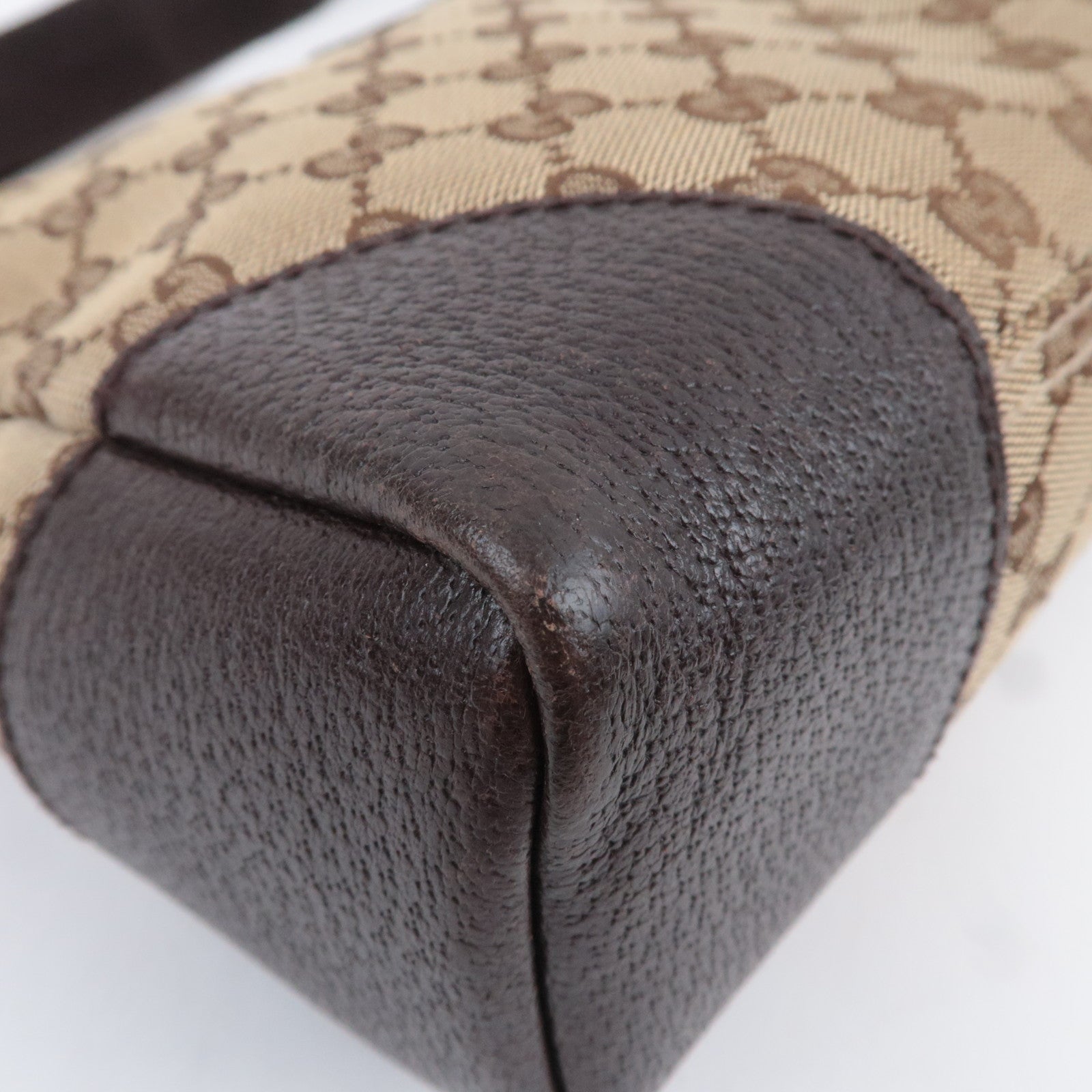 GUCCI GG Canvas Shoulder Bag Beige 114273