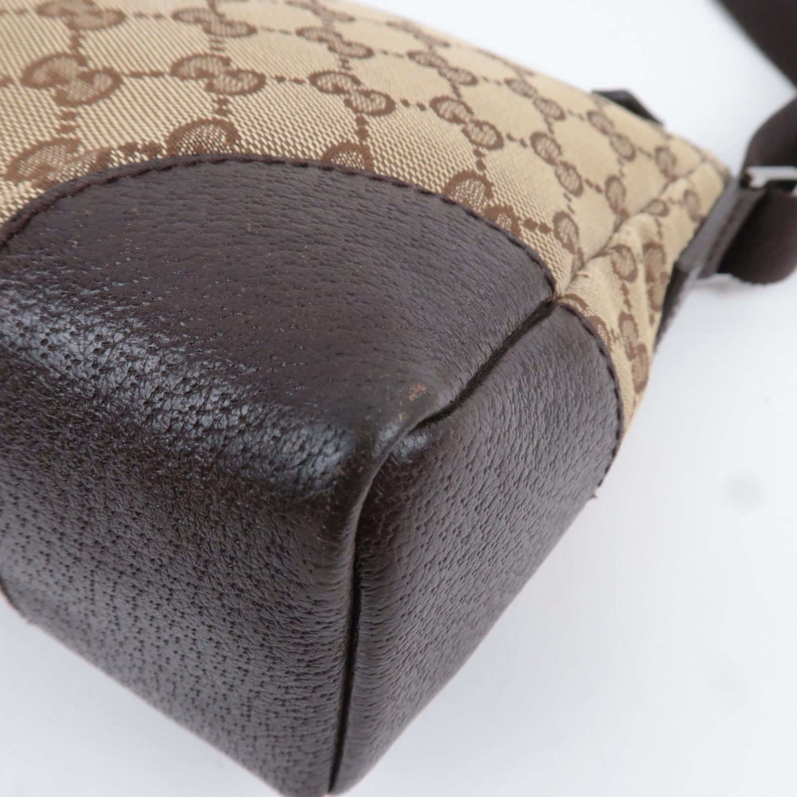 GUCCI GG Canvas Shoulder Bag Beige 114273