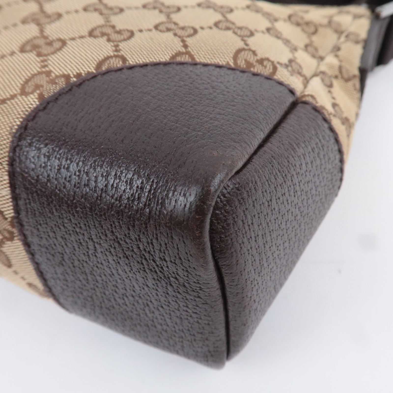 GUCCI GG Canvas Shoulder Bag Beige 114273