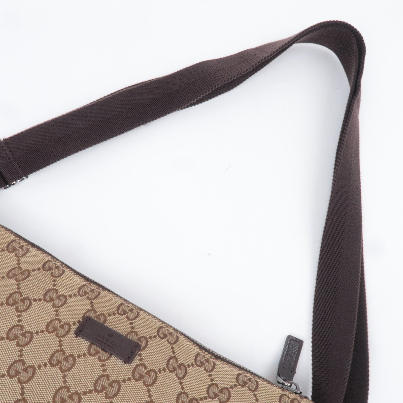 GUCCI GG Canvas Shoulder Bag Beige 114273