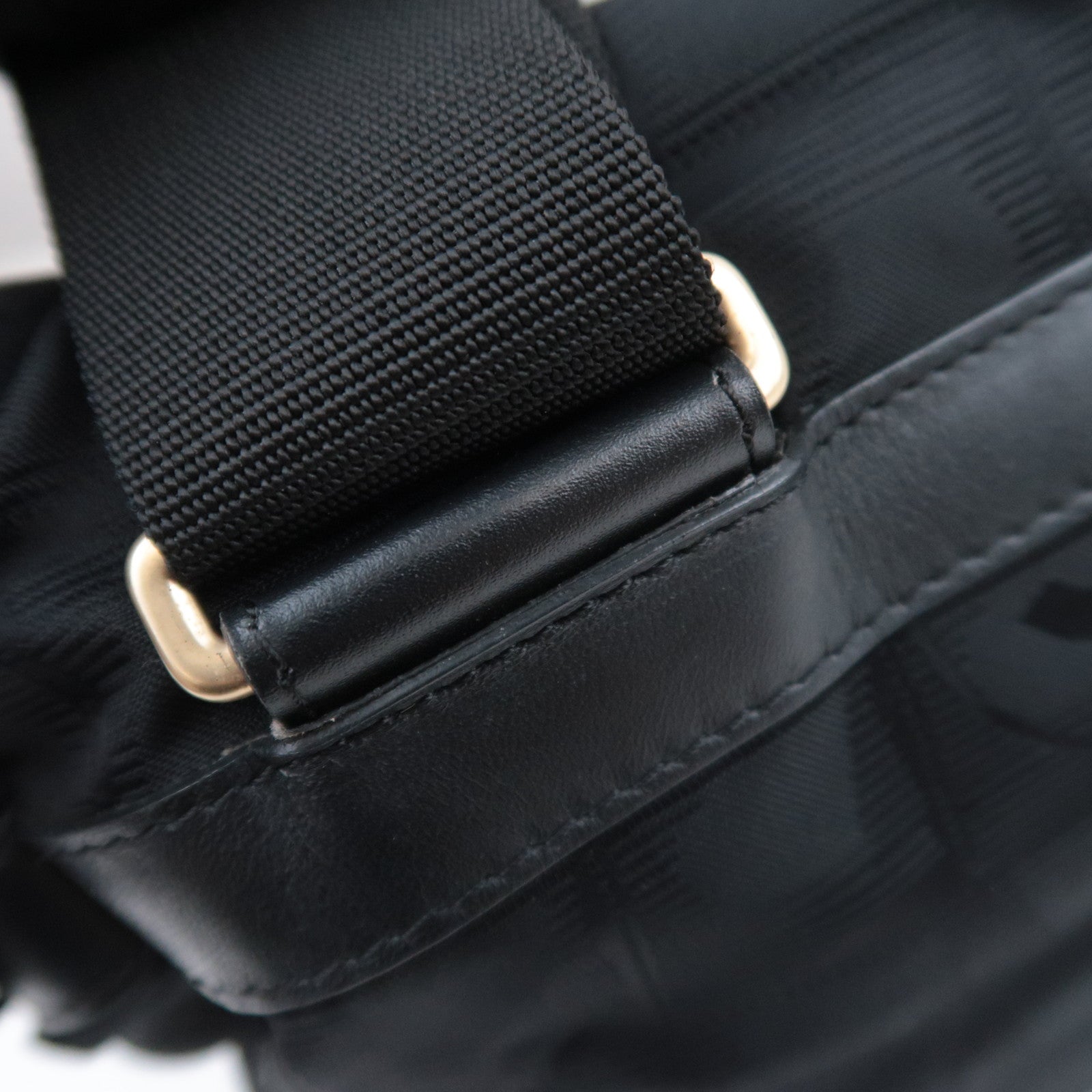 CHANEL New Travel Line Nylon Jacquard Shoulder Bag Black