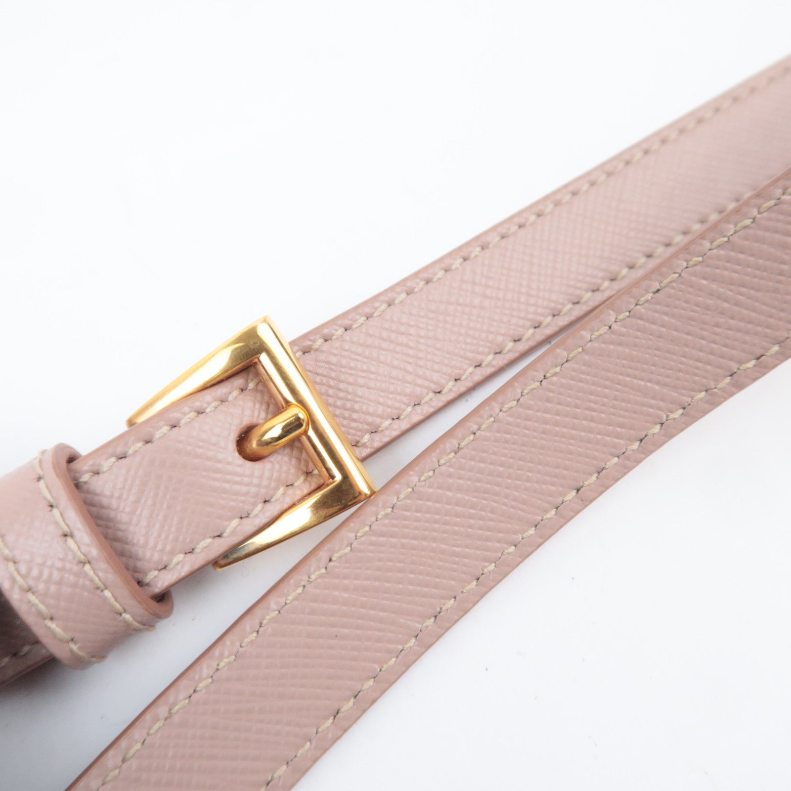 PRADA Galleria Saffiano 2Way Leather Handbag Pink Beige BN1801