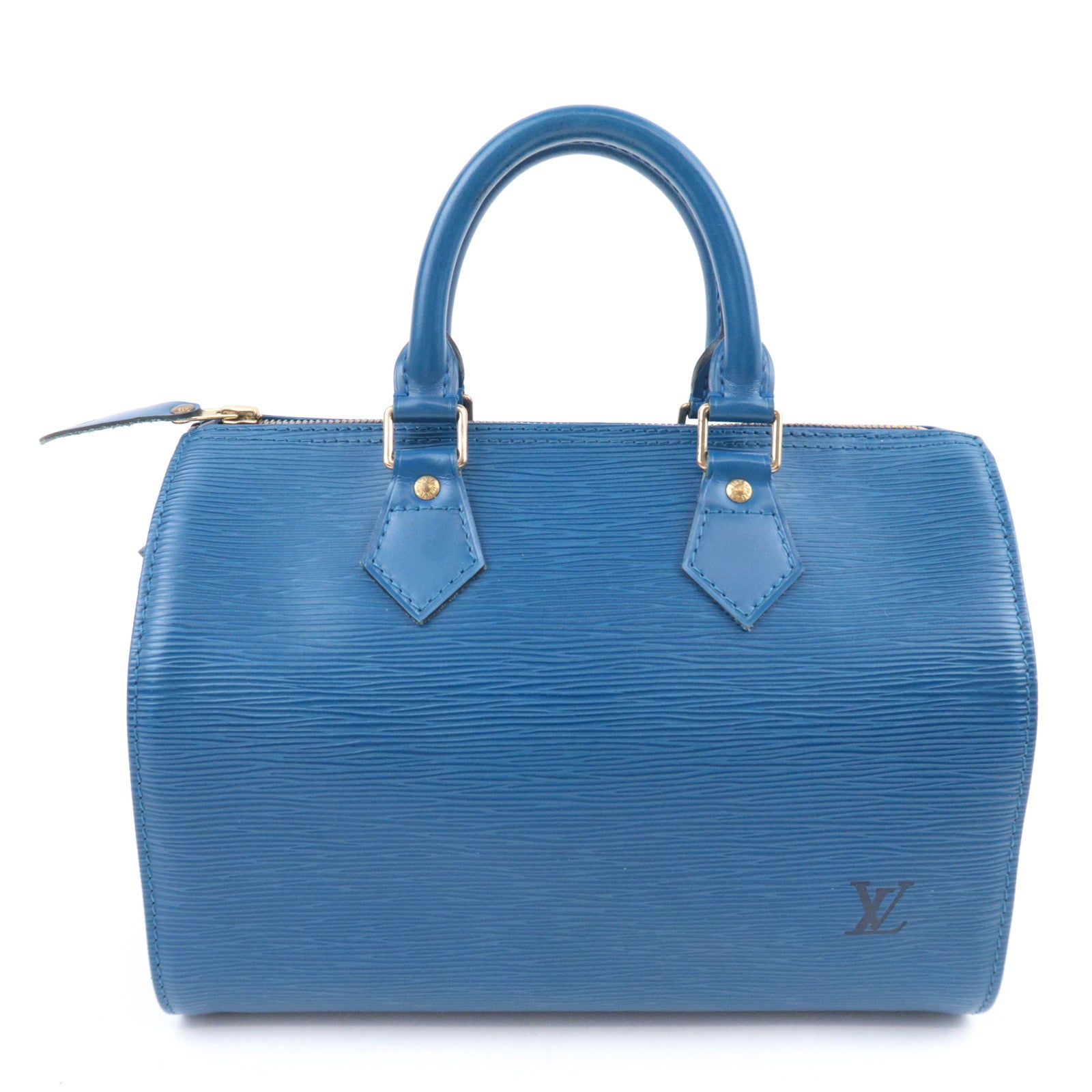 Louis Vuitton Epi Speedy 25 Handbag Toledo Blue M43015