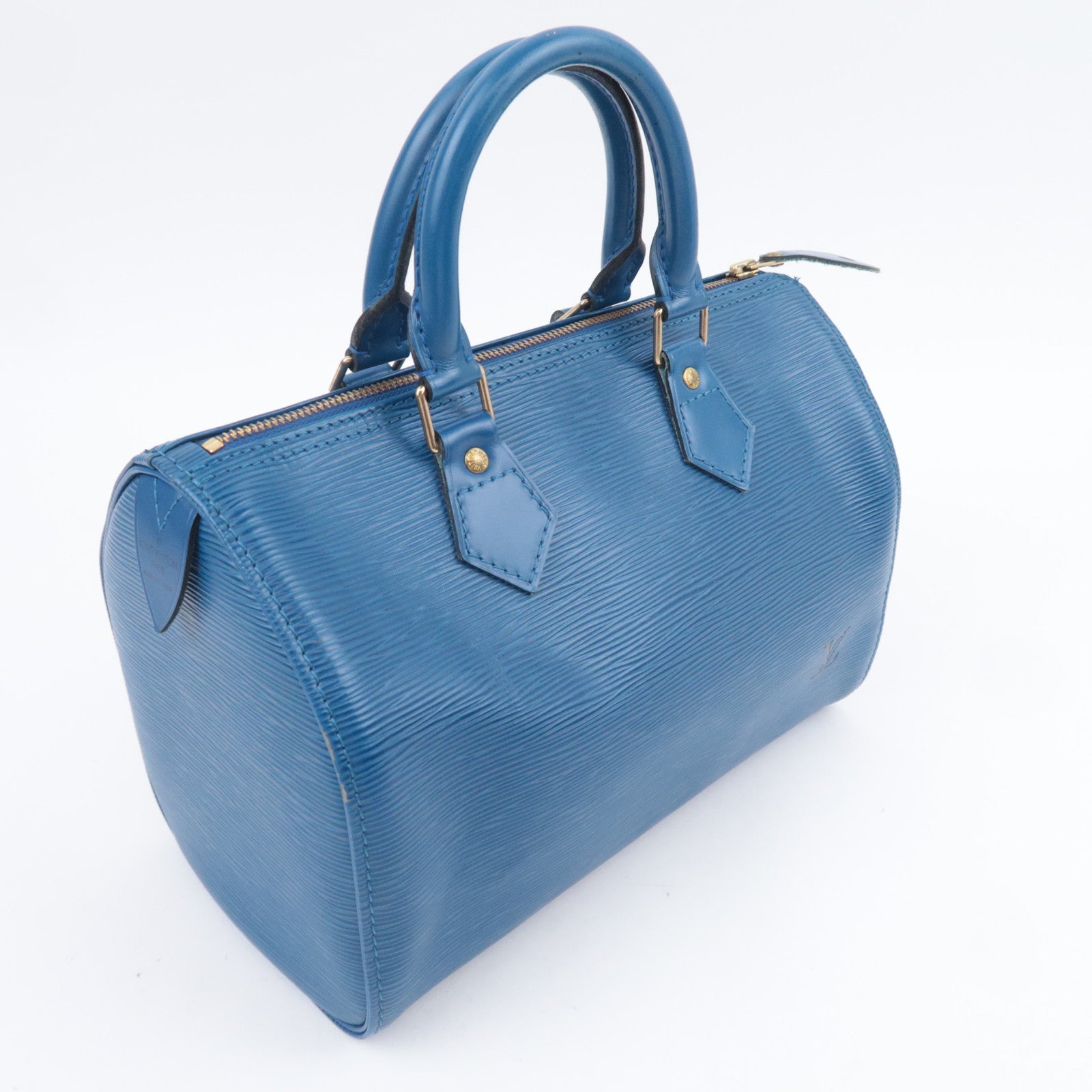 Louis Vuitton Epi Speedy 25 Handbag Toledo Blue M43015