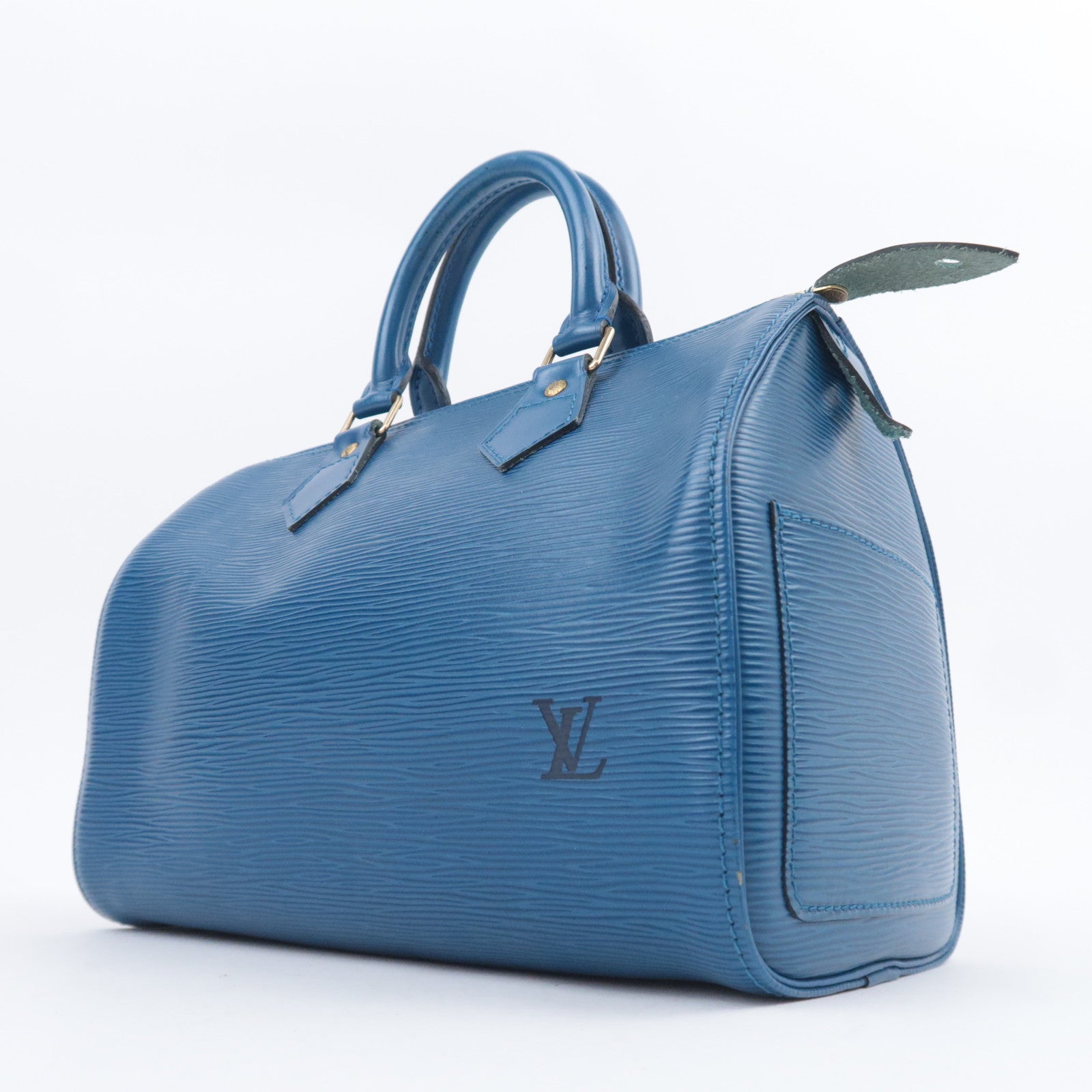 Louis Vuitton Epi Speedy 25 Handbag Toledo Blue M43015