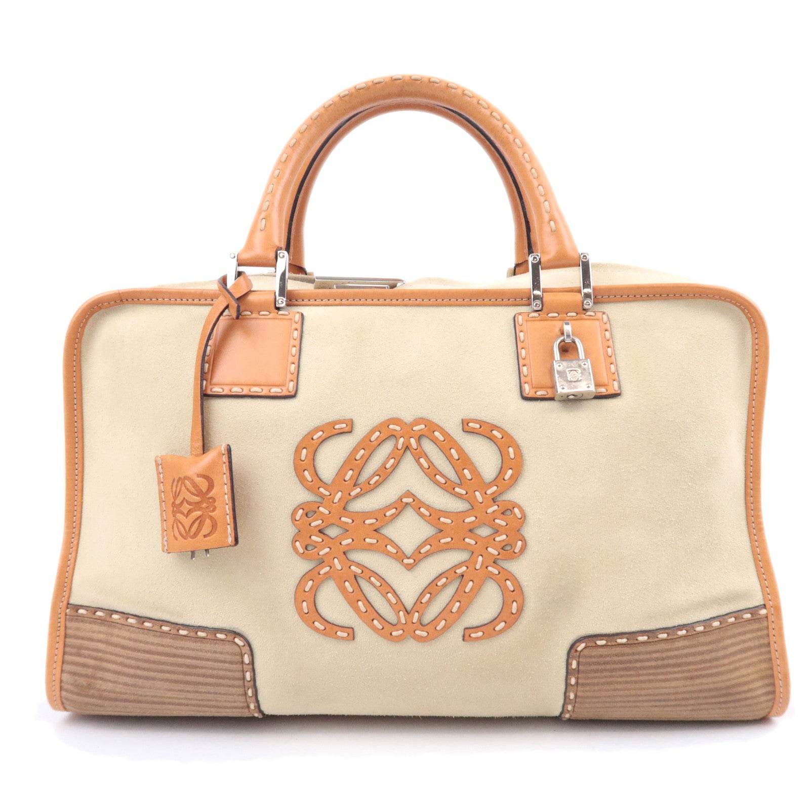 LOEWE Amazona 28 Suede Handbag Brown91633