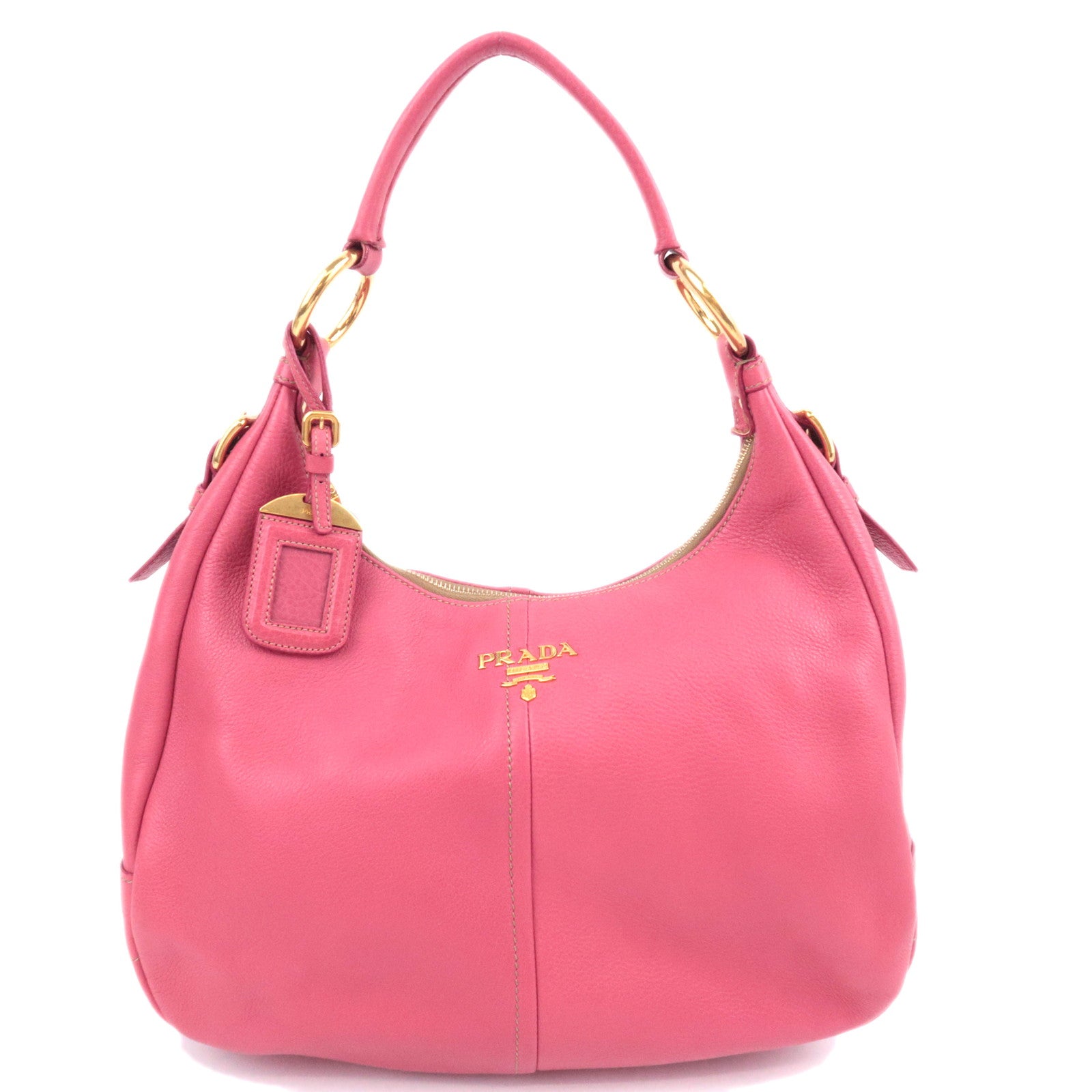 PRADA Leather Shoulder Bag Pink91636