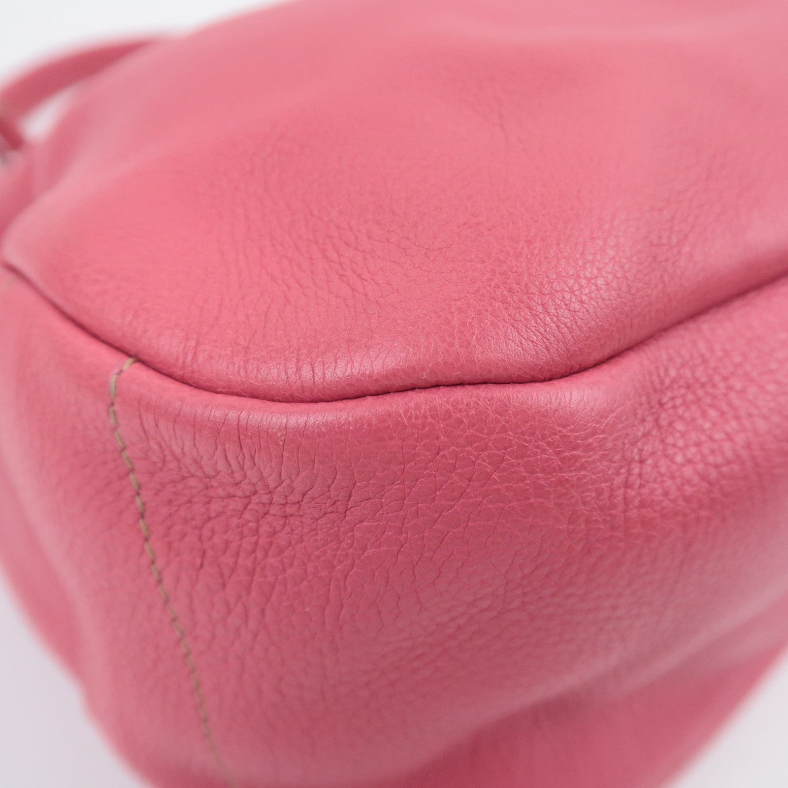 PRADA Leather Shoulder Bag Pink