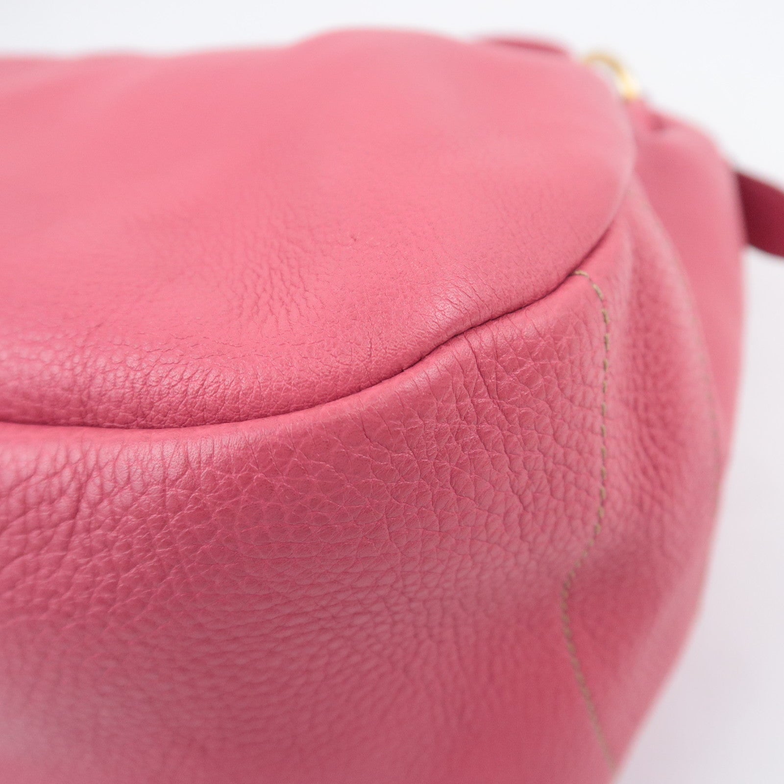 PRADA Leather Shoulder Bag Pink