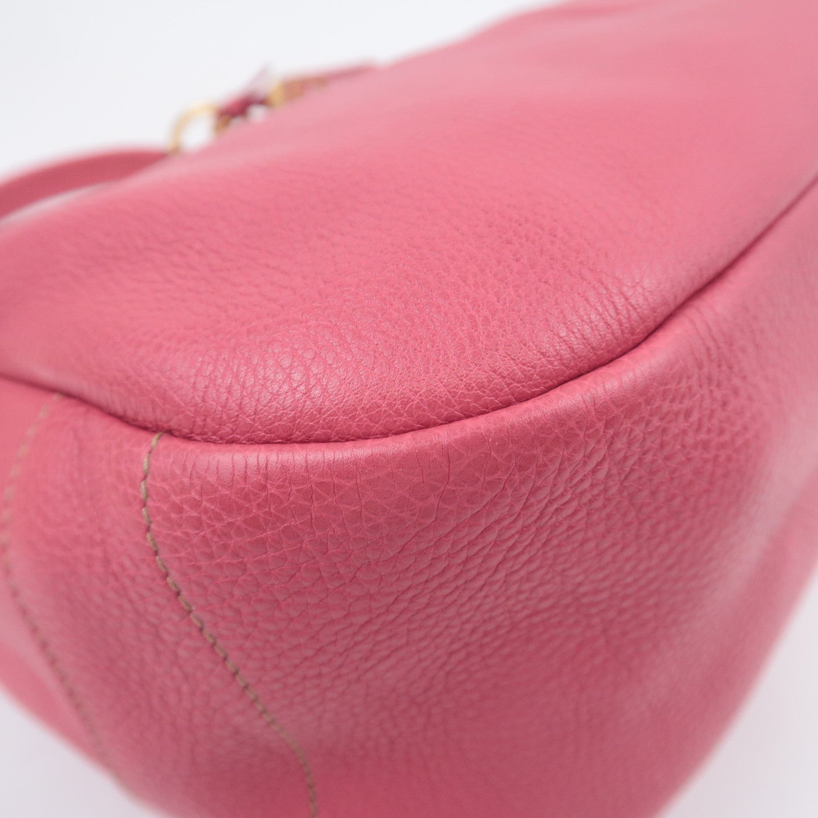 PRADA Leather Shoulder Bag Pink