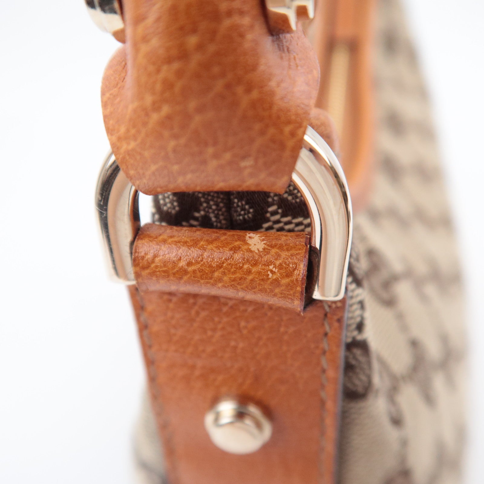 GUCCI Abby GG Canvas Shoulder Bag Brown 130738