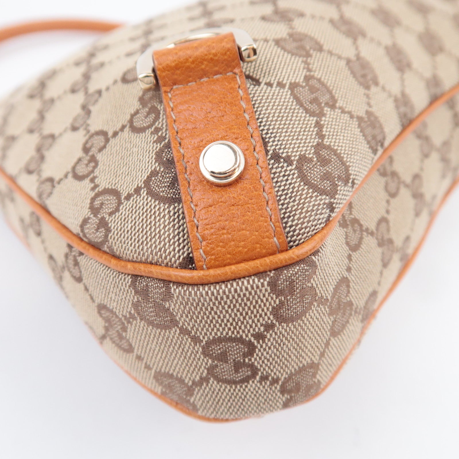 GUCCI Abby GG Canvas Shoulder Bag Brown 130738