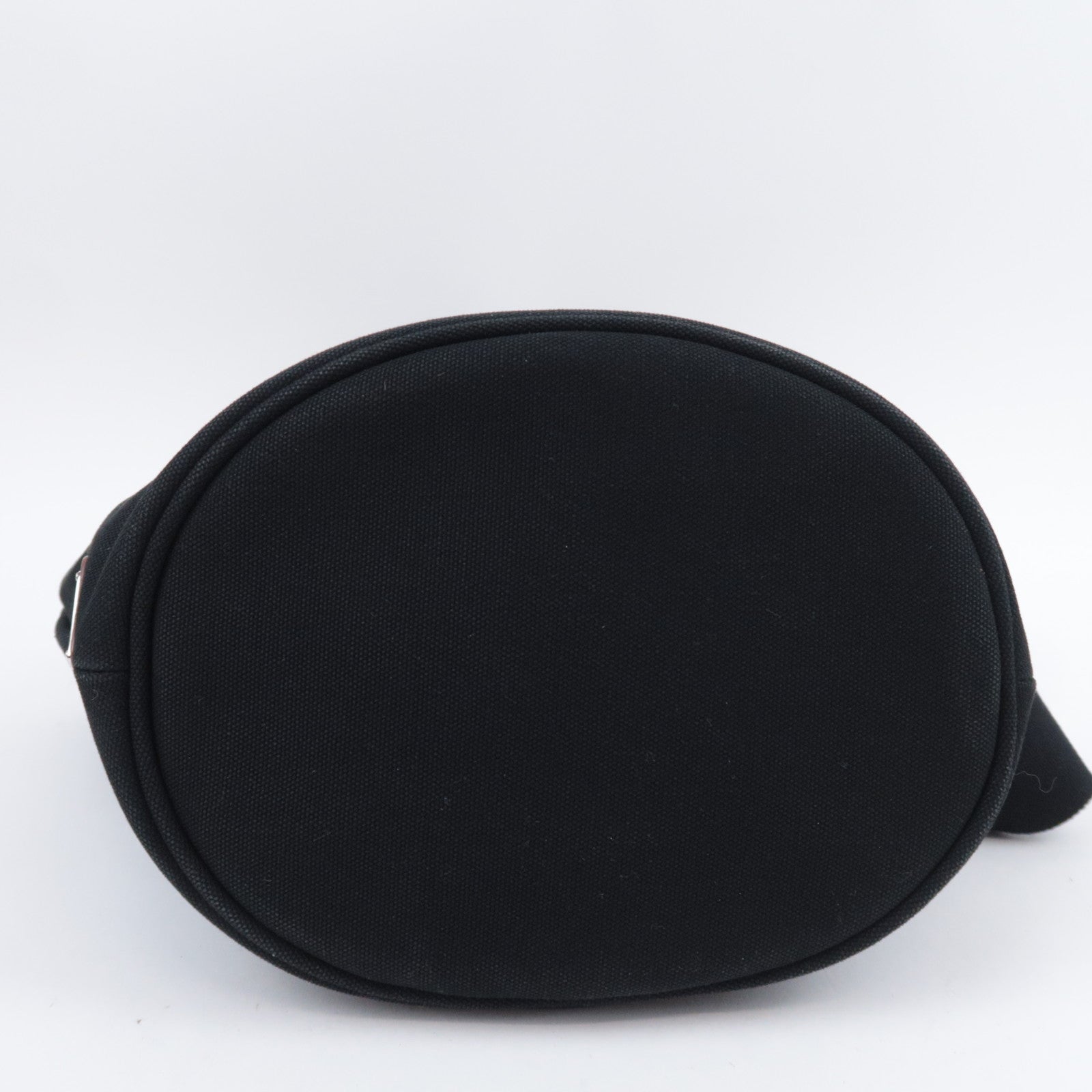 PRADA Canapa Bucket Canvas Tote Bag Black