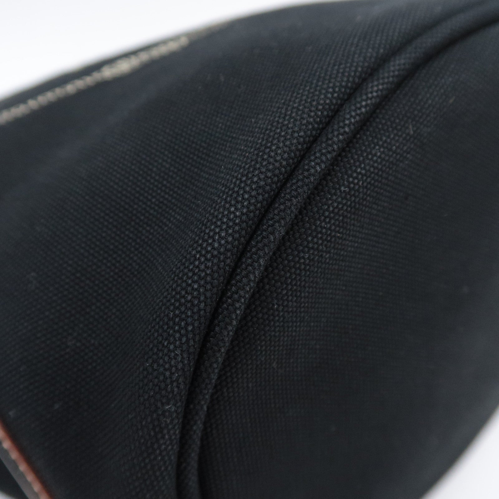 PRADA Canapa Bucket Canvas Tote Bag Black