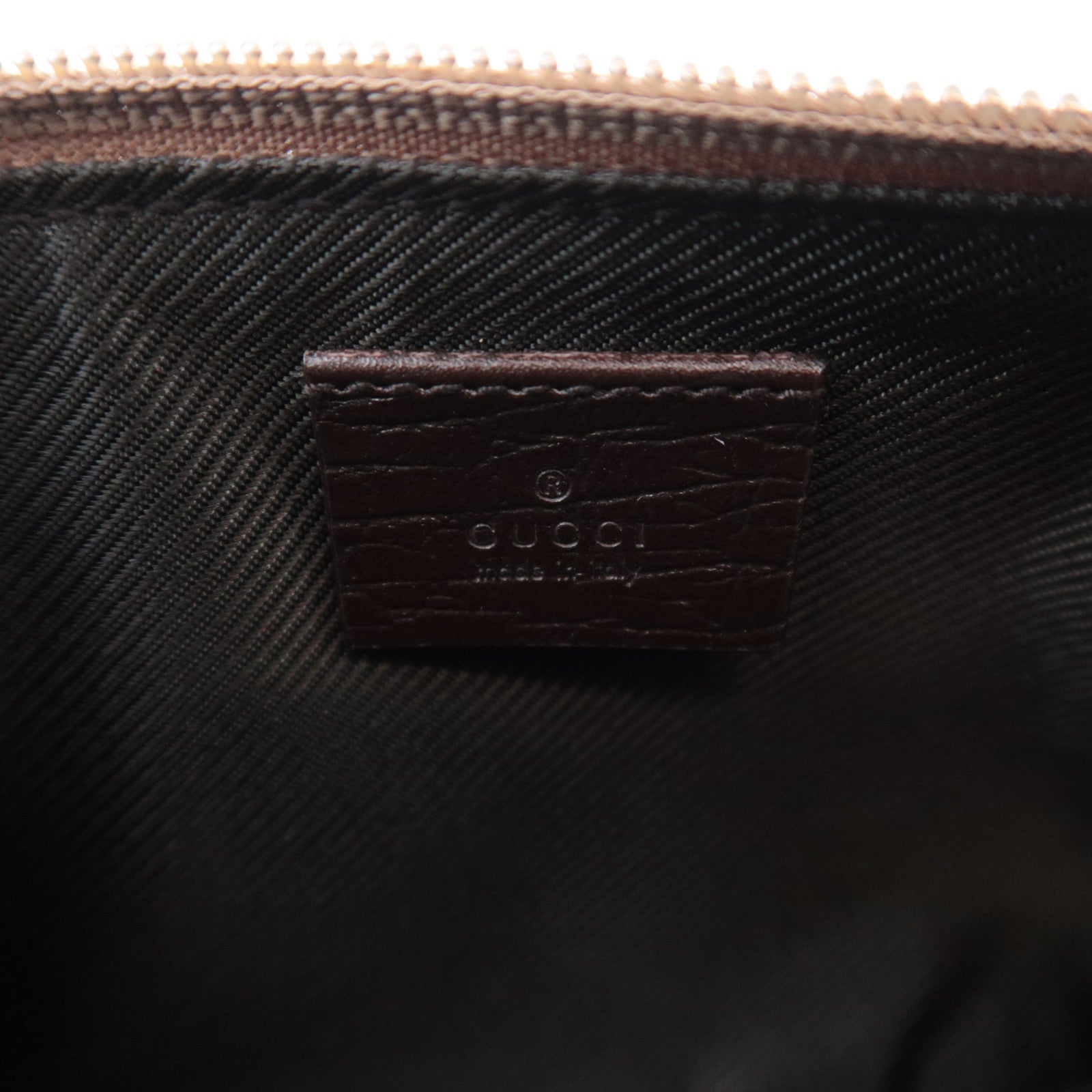 GUCCI Boat Bag GG Canvas Handbag Brown 07198