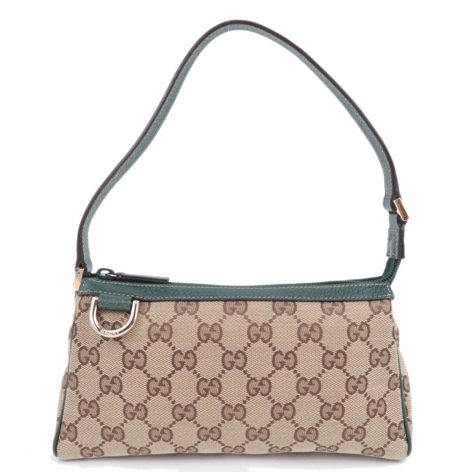GUCCI Abby GG Canvas Handbag Beige Green 14575091647
