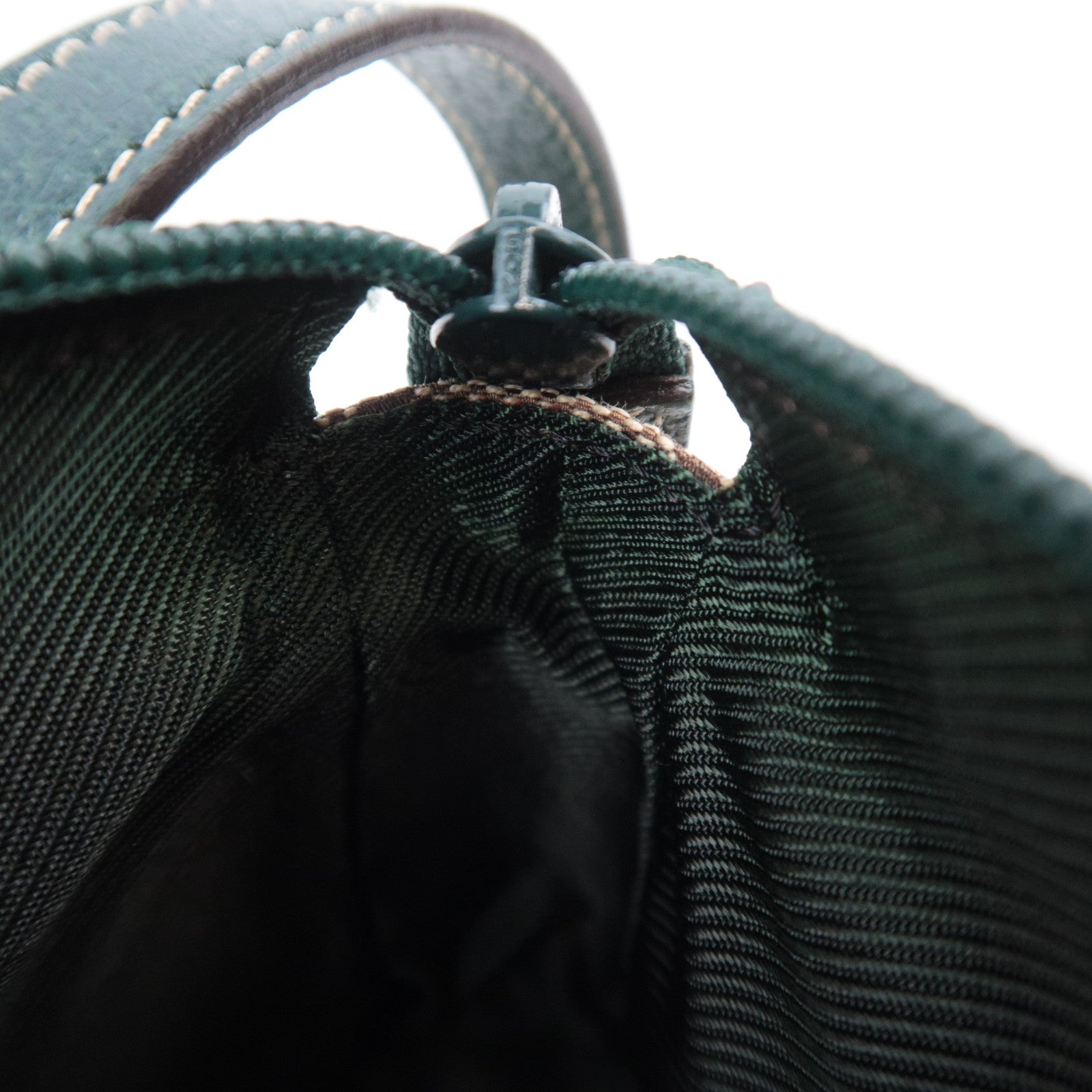 GUCCI Abby GG Canvas Handbag Beige Green 145750
