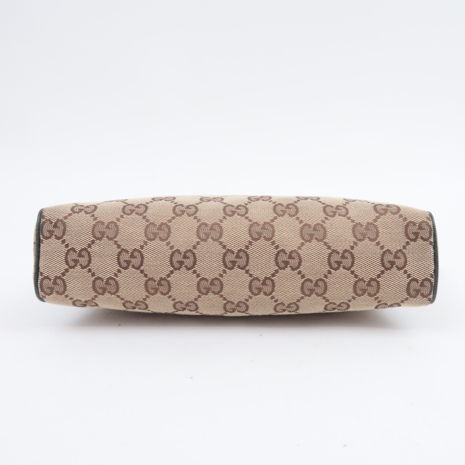 GUCCI Abby GG Canvas Handbag Beige Green 145750