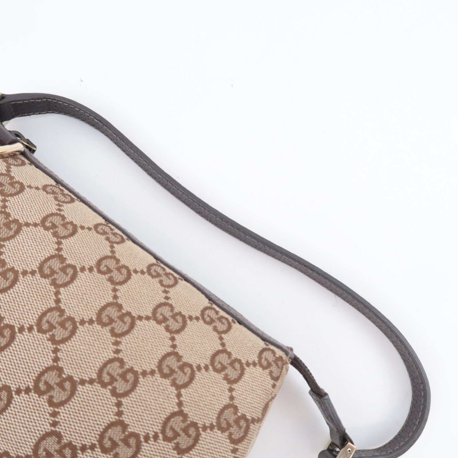 GUCCI Abby GG Canvas Handbag Brown 145750