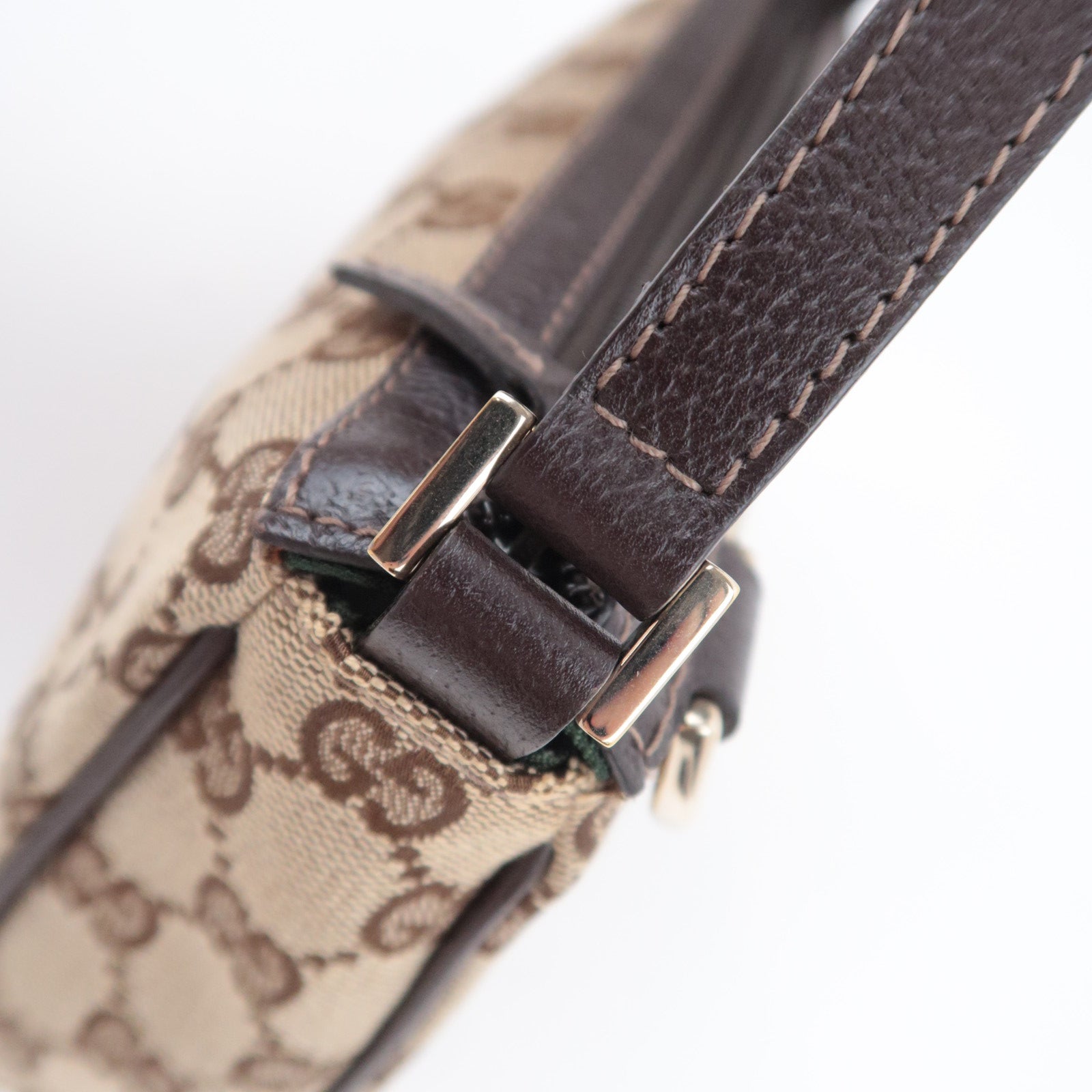 GUCCI Abby GG Canvas Handbag Brown 145750