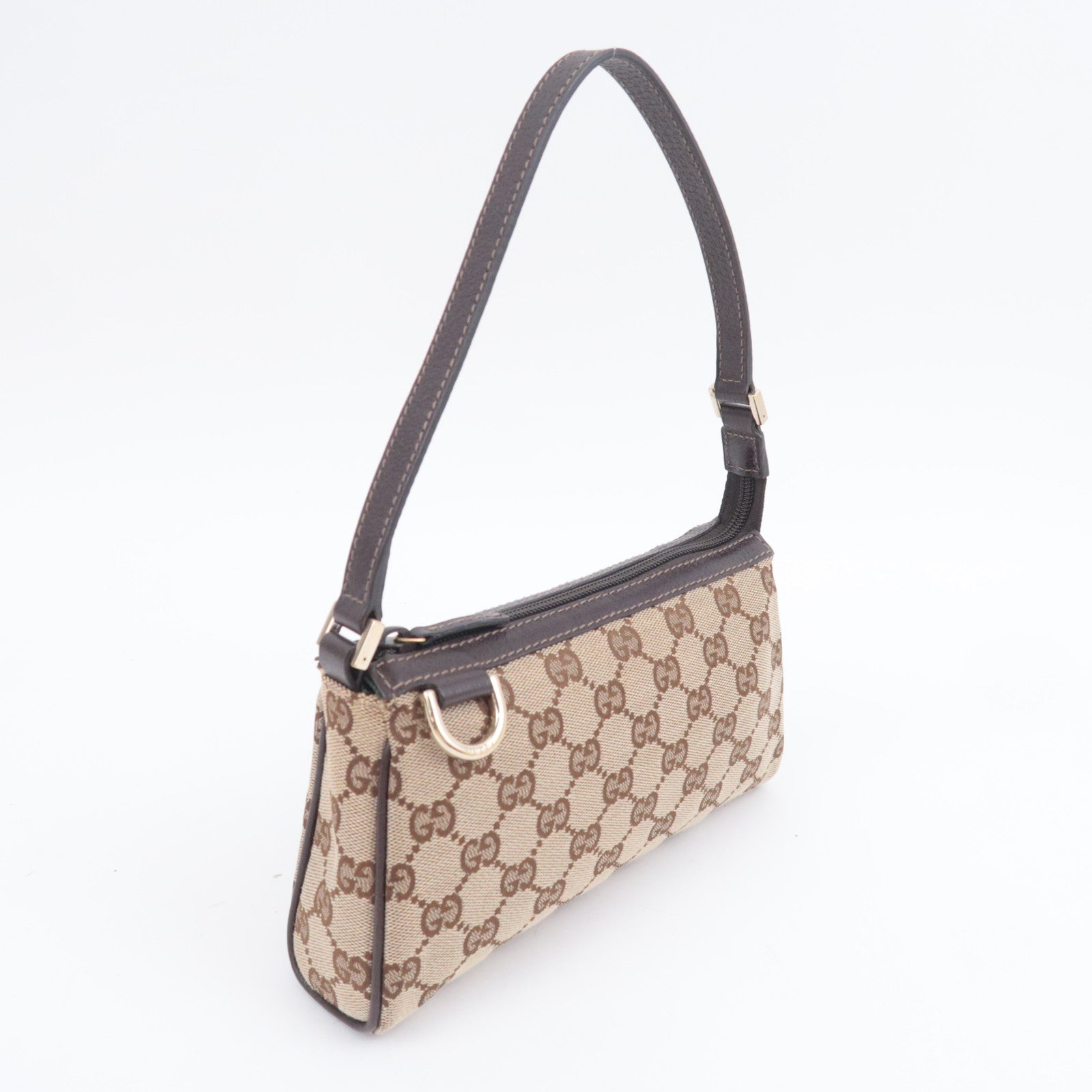 GUCCI Abby GG Canvas Handbag Brown 145750