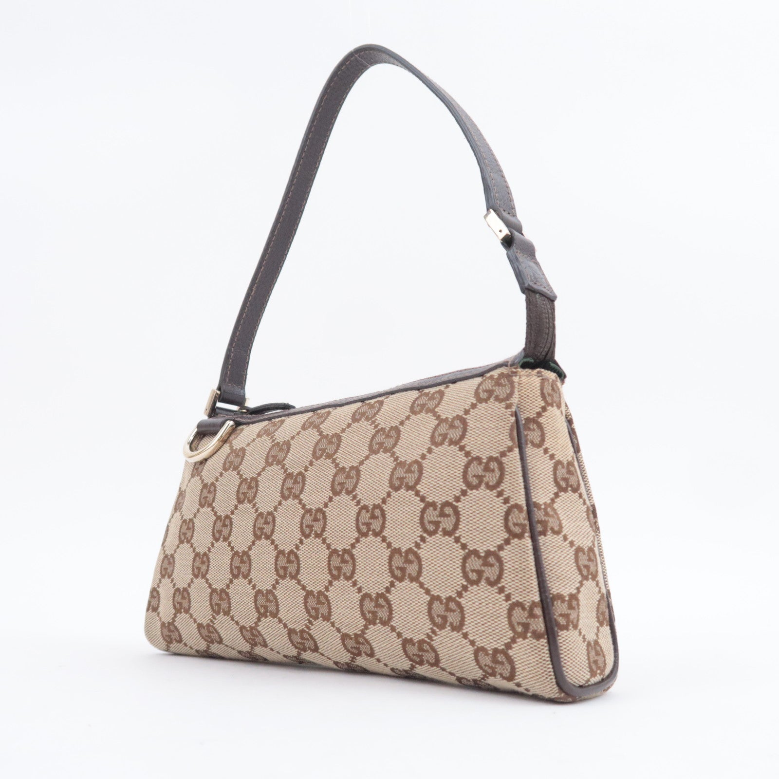 GUCCI Abby GG Canvas Handbag Brown 145750