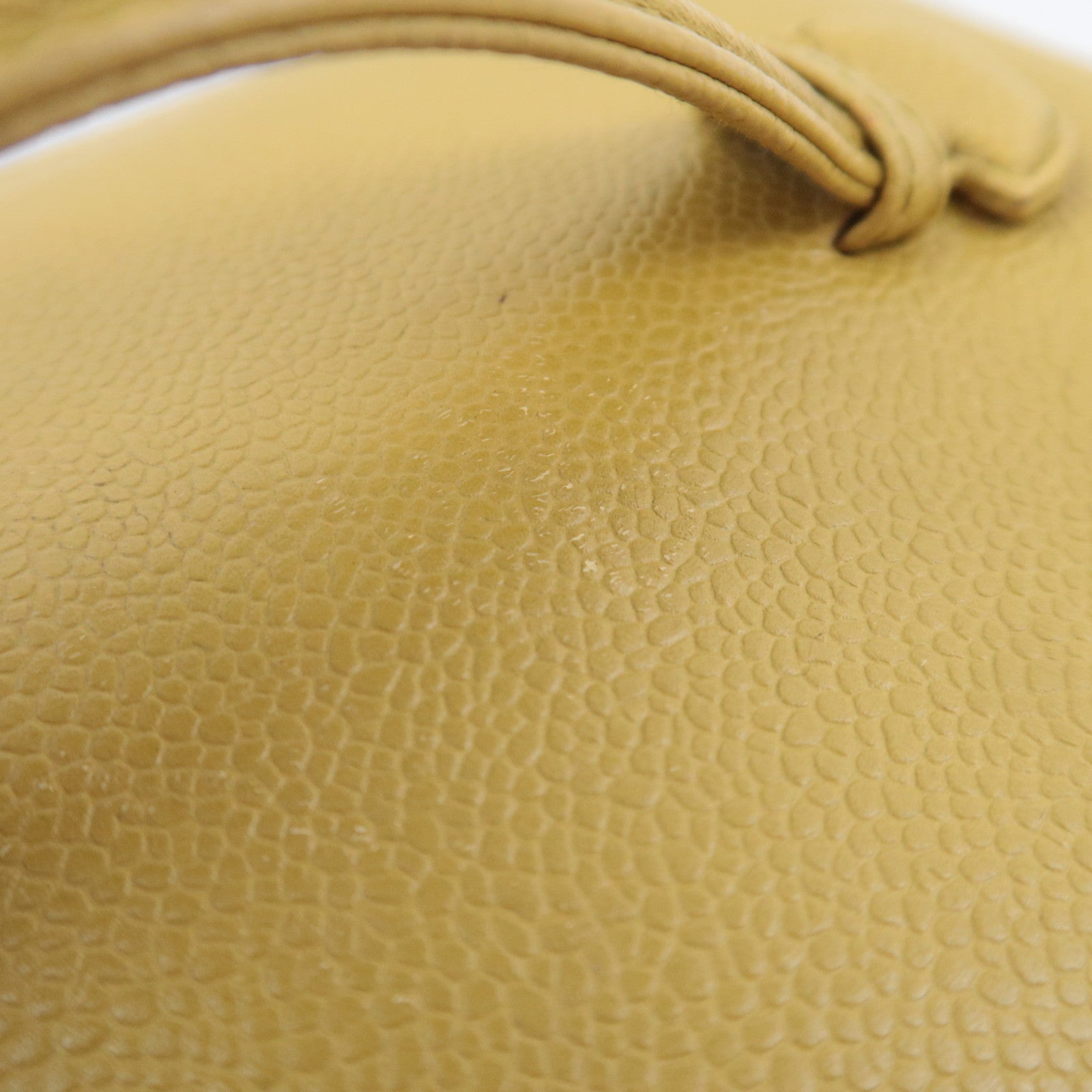 CHANEL Coco Mark Vanity Bag Caviarskin Lime Green Gold HDW